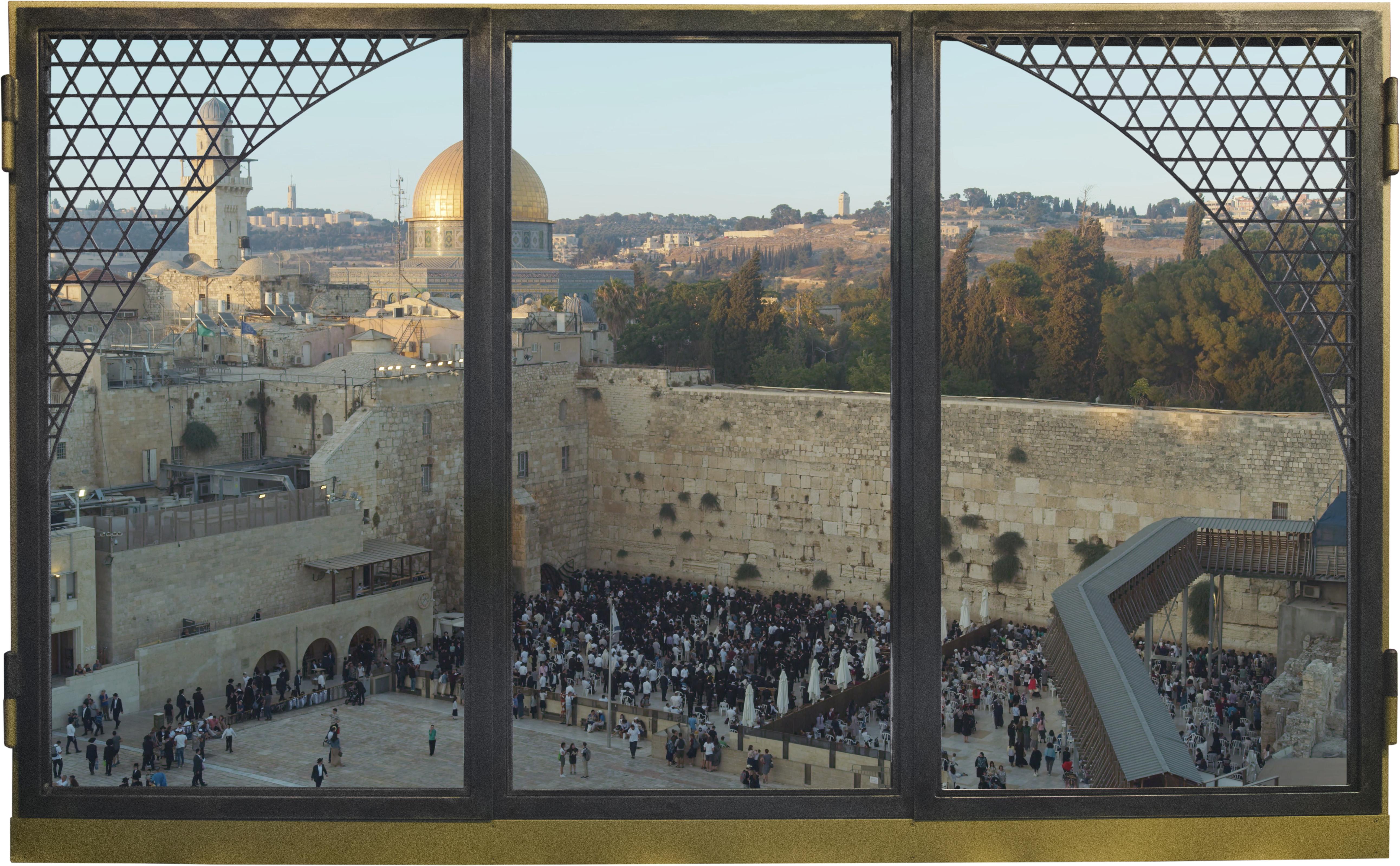 Glass Anotherview N.18 A Sunday by the Western Wall, Video Art by Anotherview For Sale