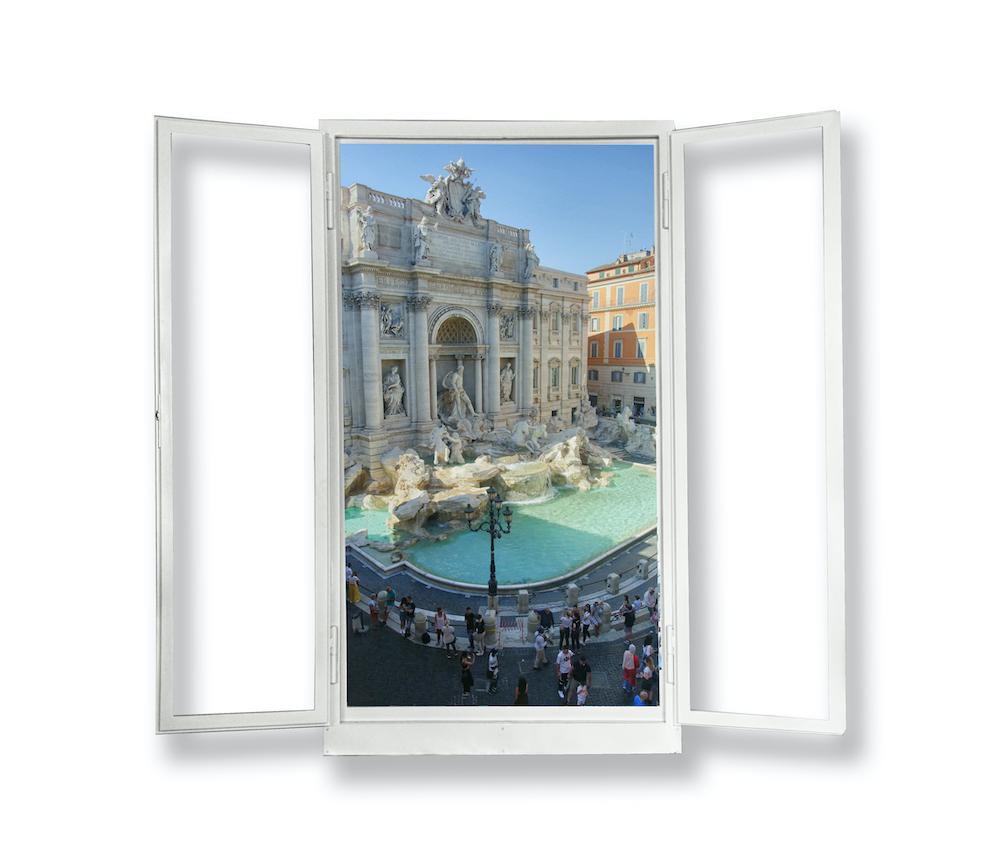 Glass Anotherview No 21: Trevi Fountain a Few Days after Lockdown by Anotherview For Sale