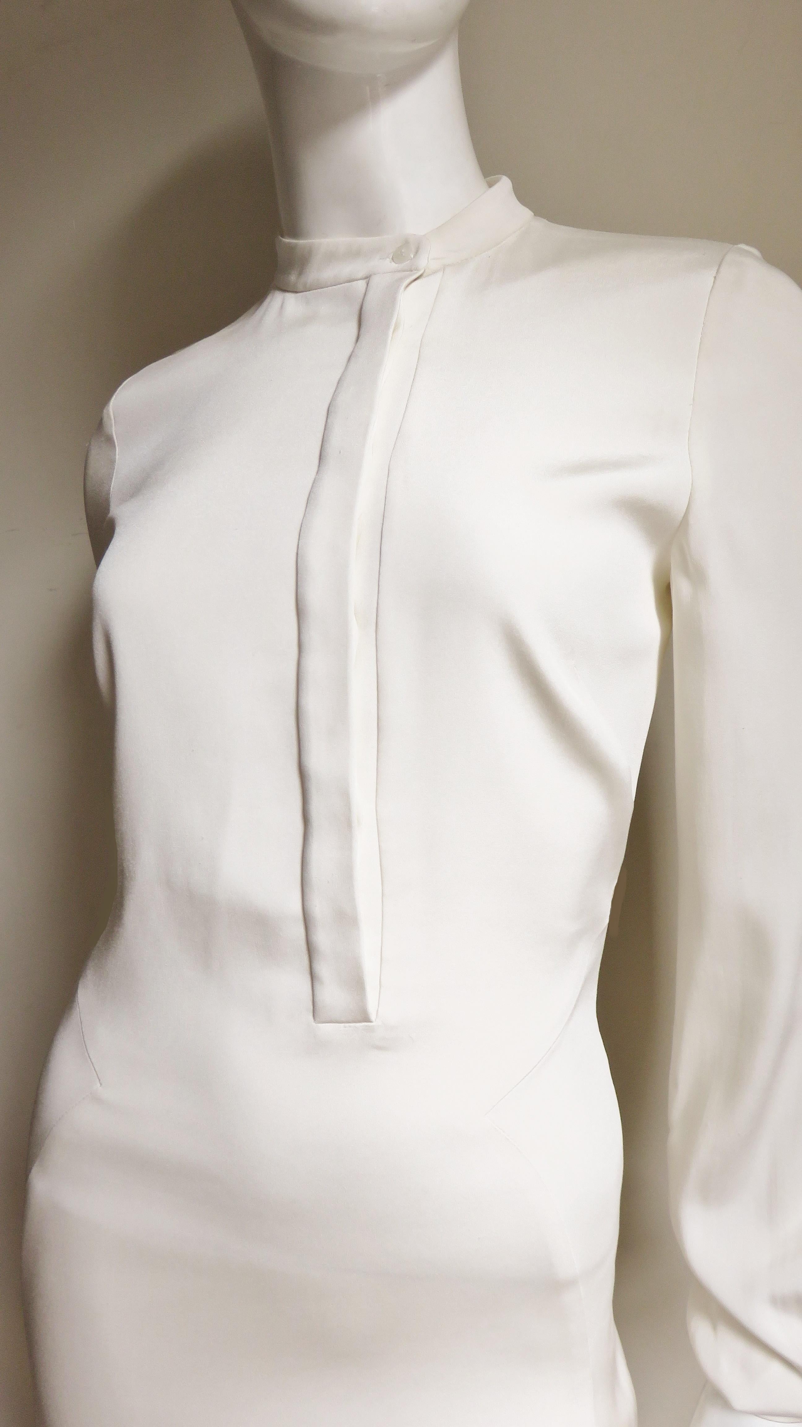 Gray Antonio Berardi New Silk Maxi Dress For Sale