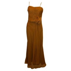 Used Anoushka G gold silk gown
