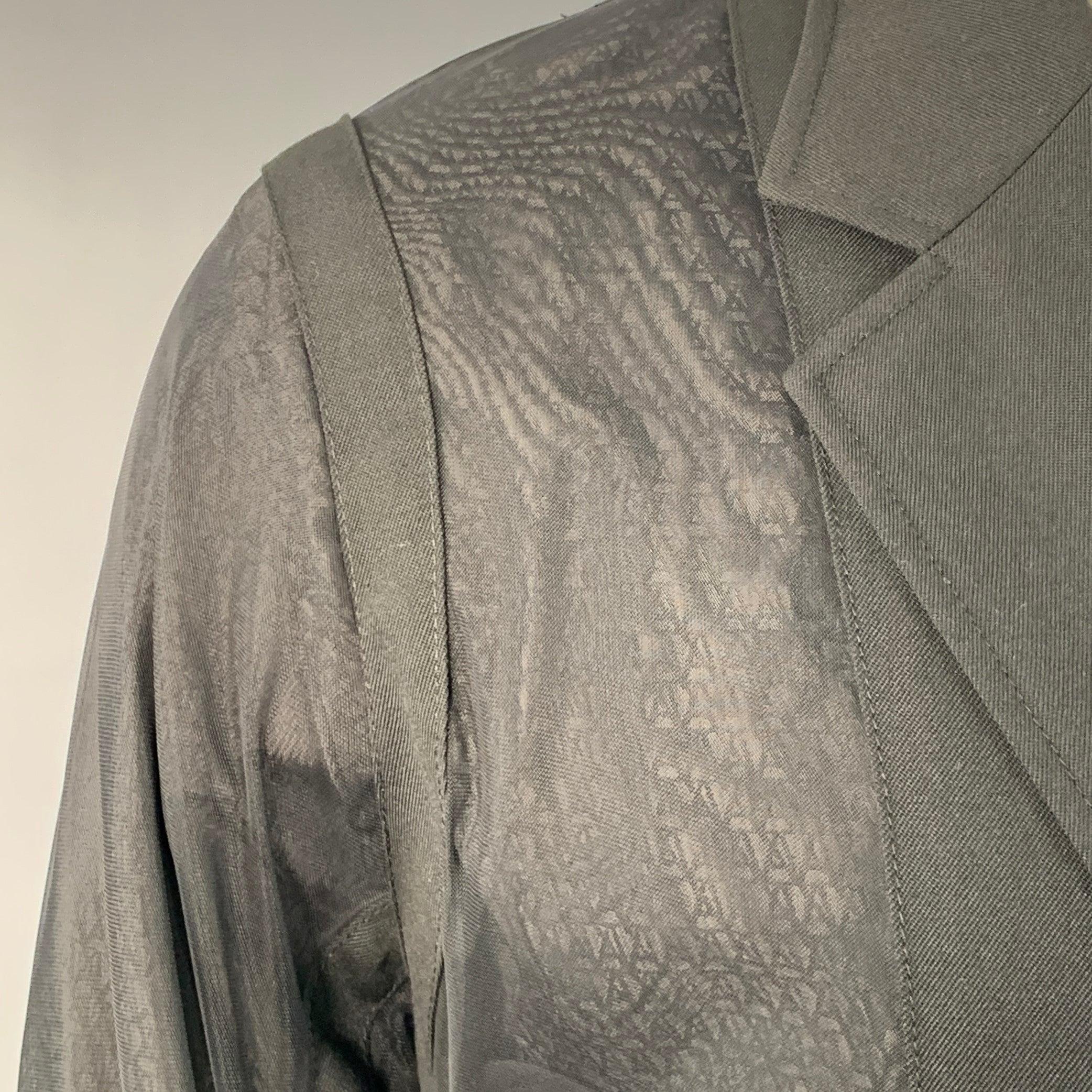 ANREALAGE Größe M Schwarz Wolle Oversized Tüll Band Jacke im Zustand „Gut“ im Angebot in San Francisco, CA