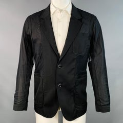 ANREALAGE Größe M Schwarz Wolle Oversized Tüll Band Jacke