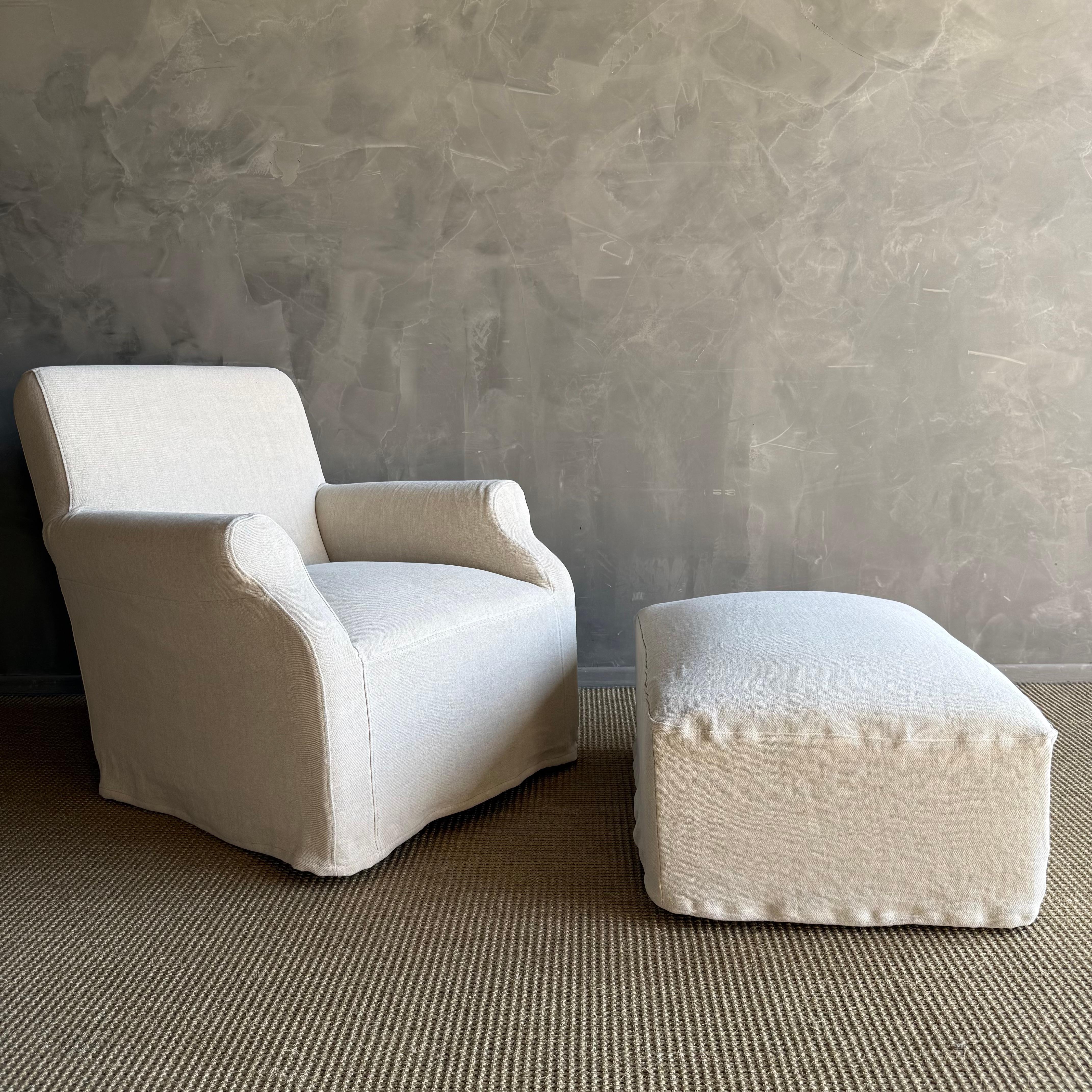 Lin Ans Belgian Pouf Ottoman en vente