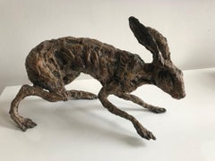 « Alvaro Hare », sculpture contemporaine en bronze d'un portrait d'un moine