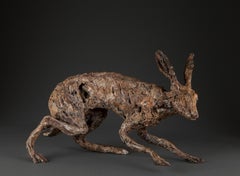 « Alvaro Hare », sculpture contemporaine en bronze d'un portrait d'un moine