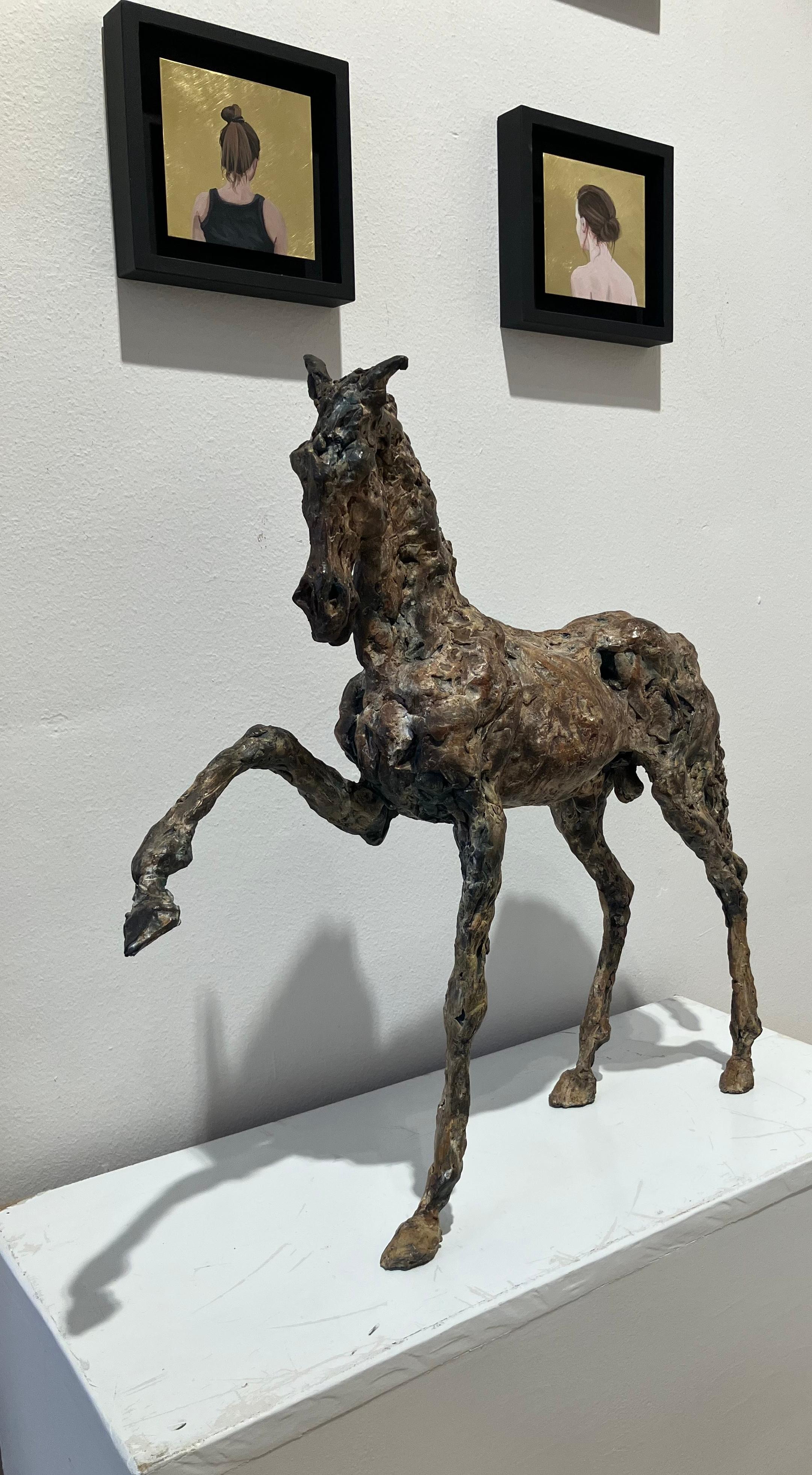 ''Andaluz'', Escultura Contemporánea de Bronce Marrón Retrato de un Caballo en venta 1