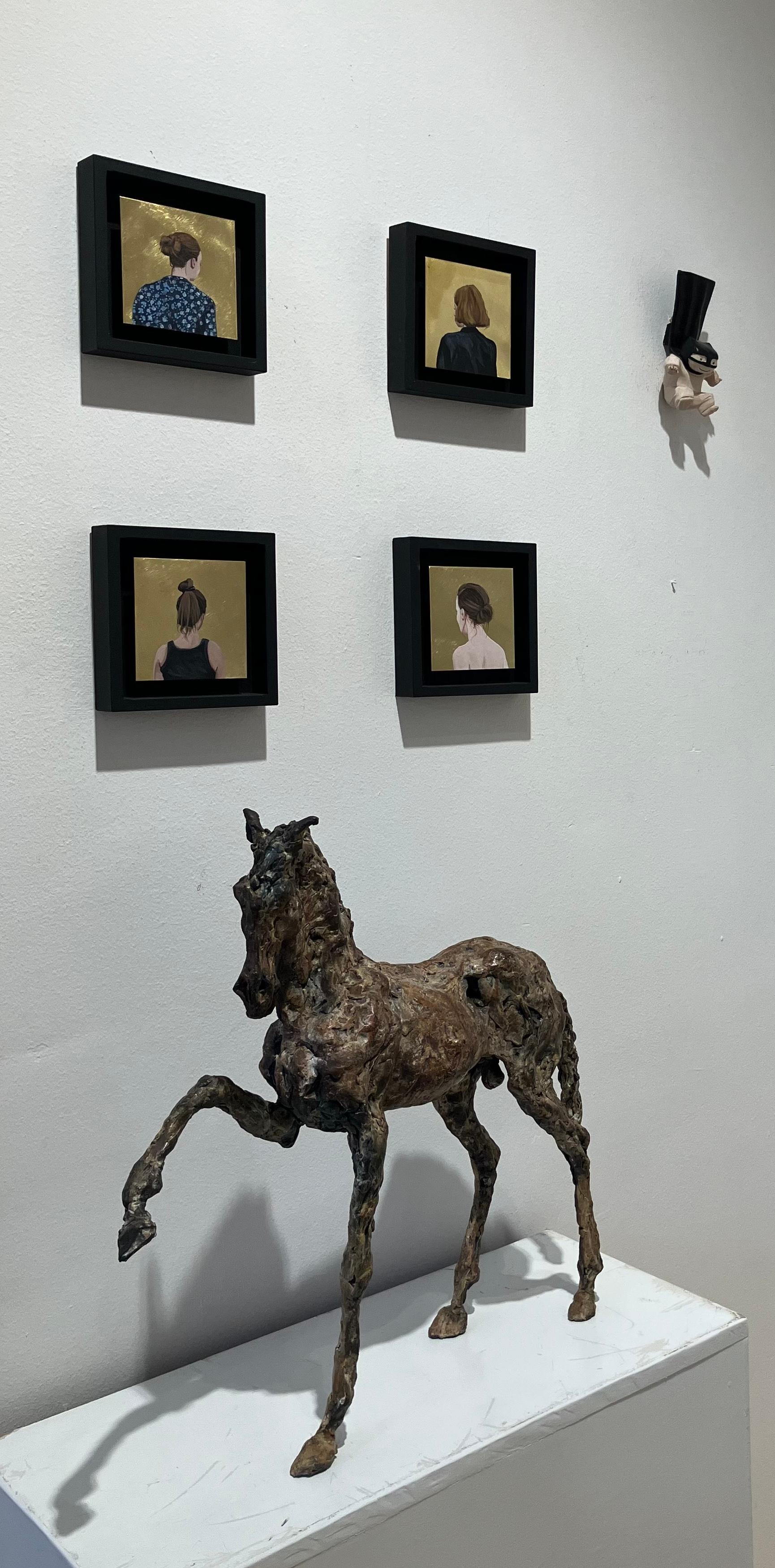 ''Andaluz'', Escultura Contemporánea de Bronce Marrón Retrato de un Caballo en venta 6