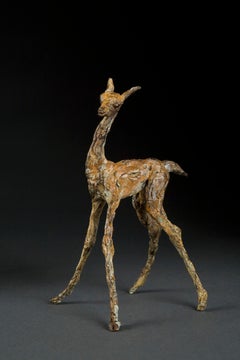 ''Baby Lama'' Contemporary Bronze Sculpture Portrait of a Baby Lama