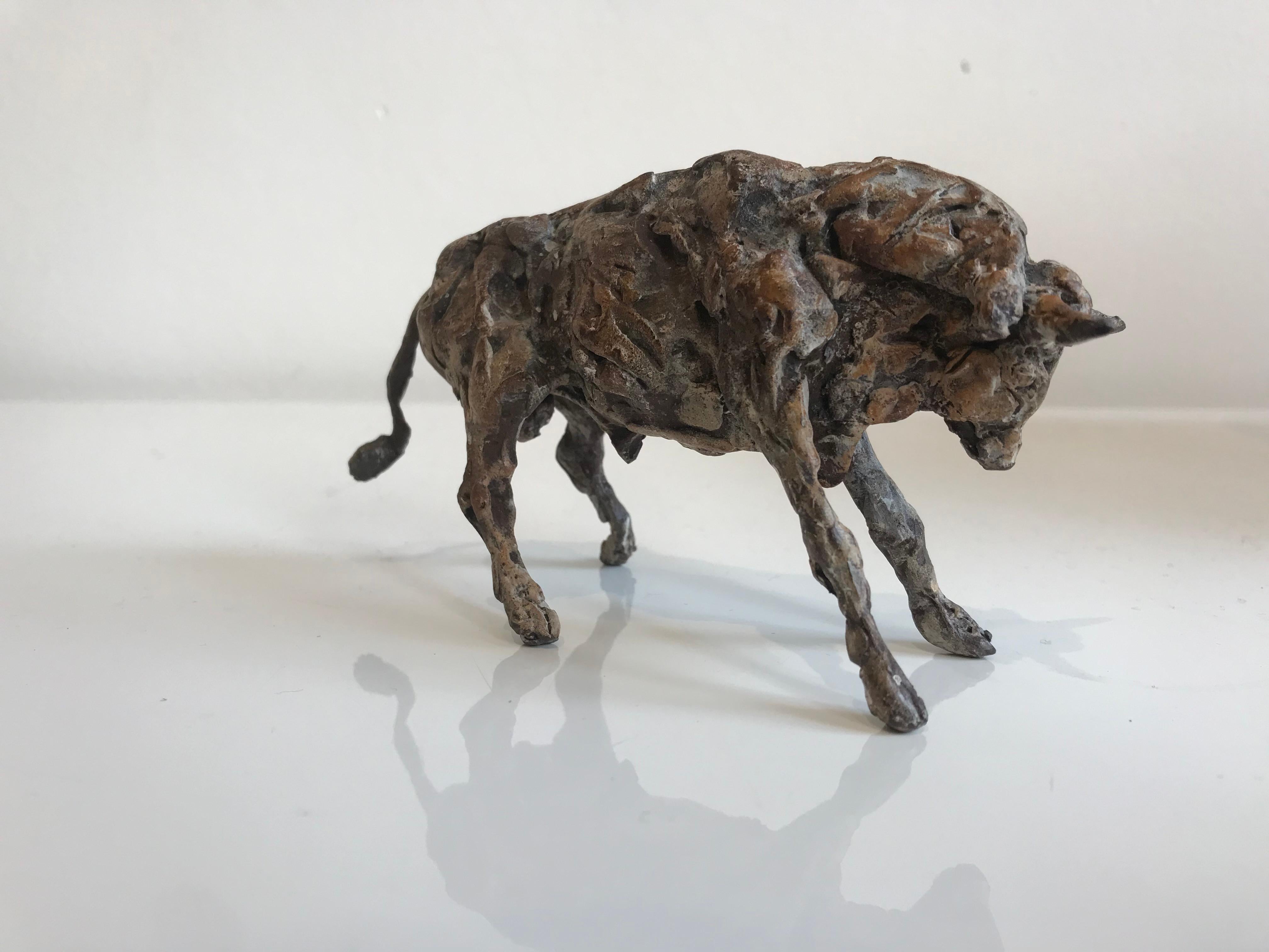 ''Bull', Contemporary Bronze Sculpture Portrait of a Bull For Sale 2