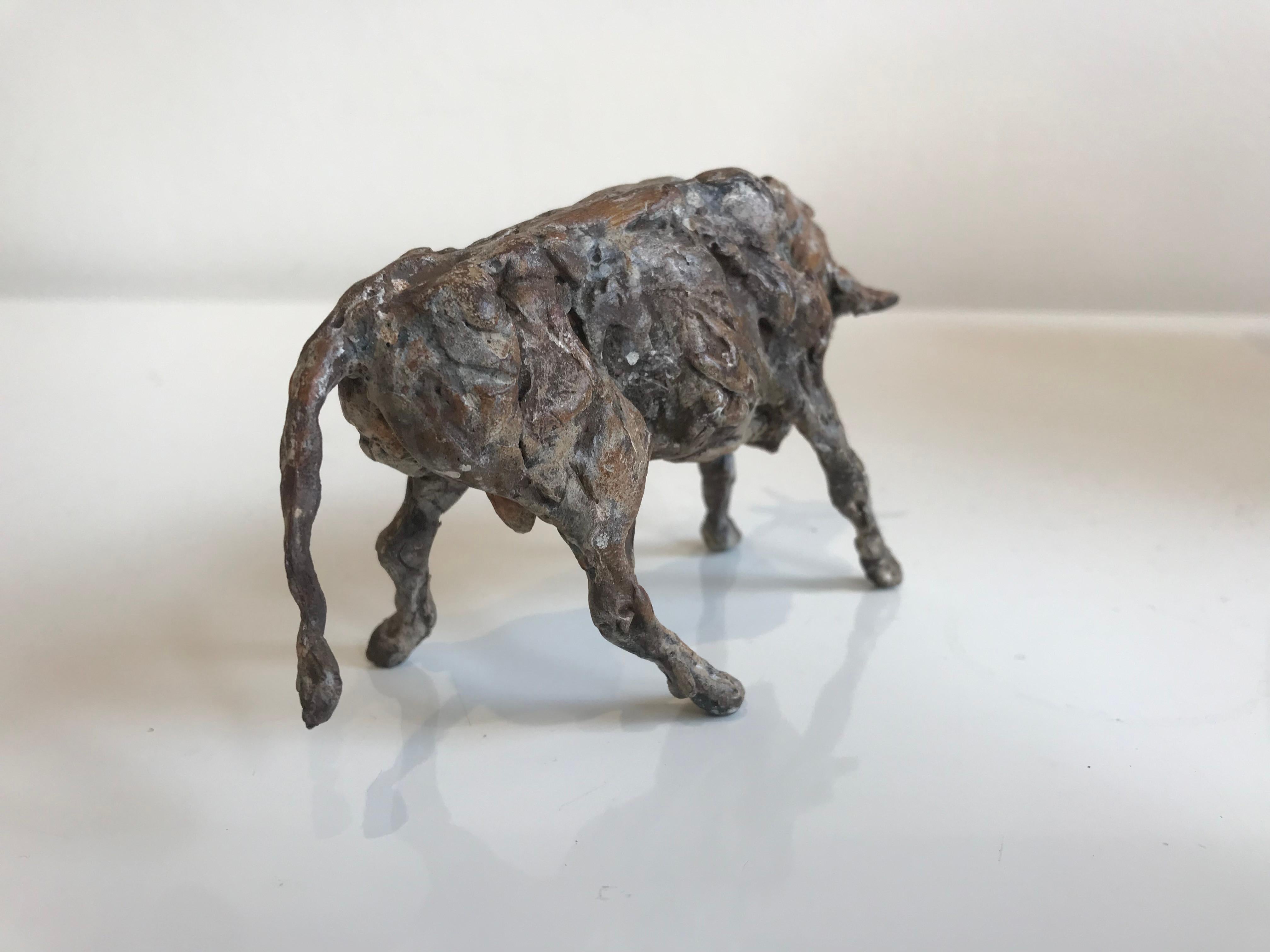 ''Bull', Contemporary Bronze Sculpture Portrait of a Bull For Sale 3