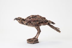 ''Desert Buzzard'', Contemporary Bronze Sculpture Portrait of a Buzzard, Bird