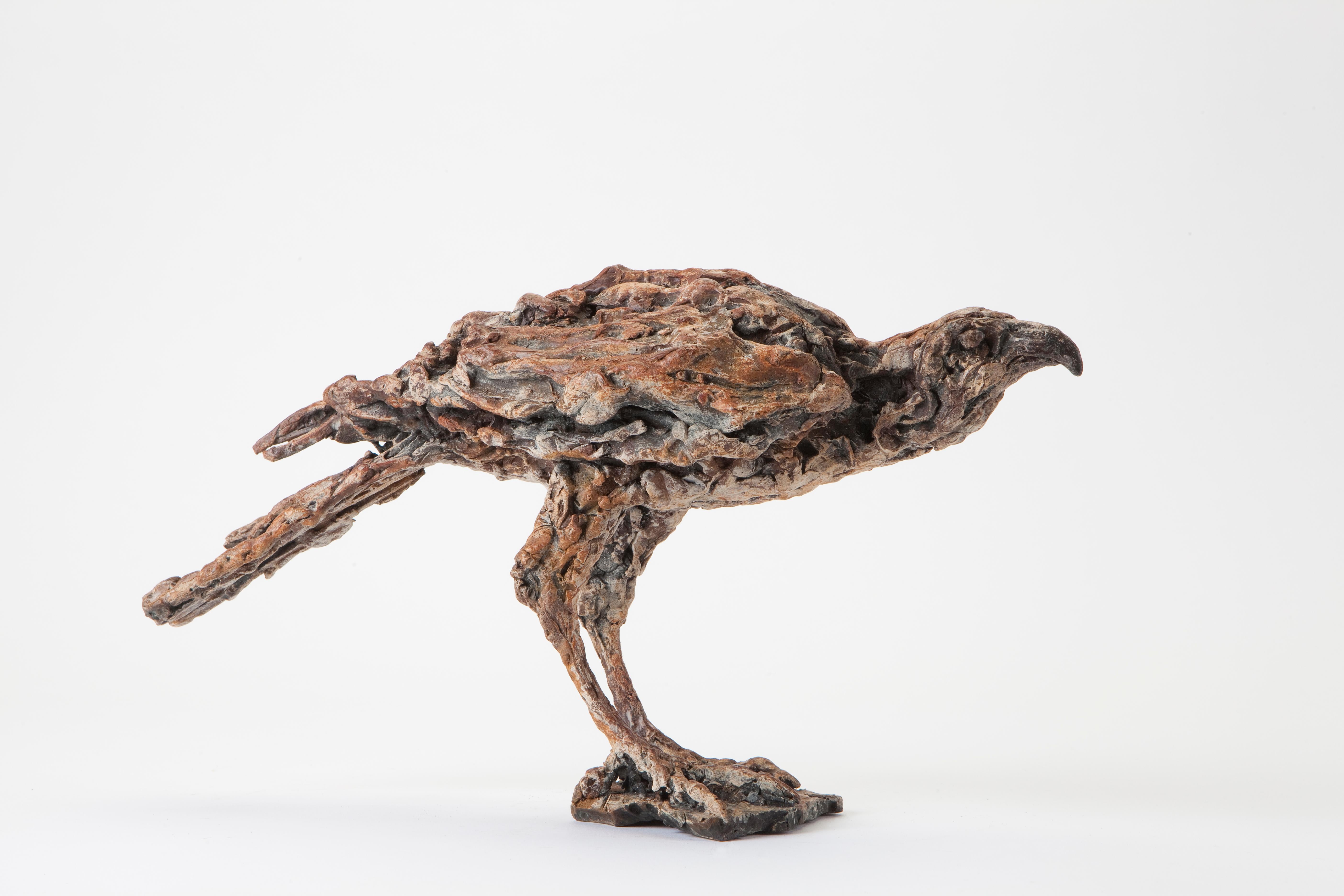 ''Busardo ratonero del desierto'', Escultura contemporánea de bronce Retrato de un busardo ratonero, Ave en venta 1