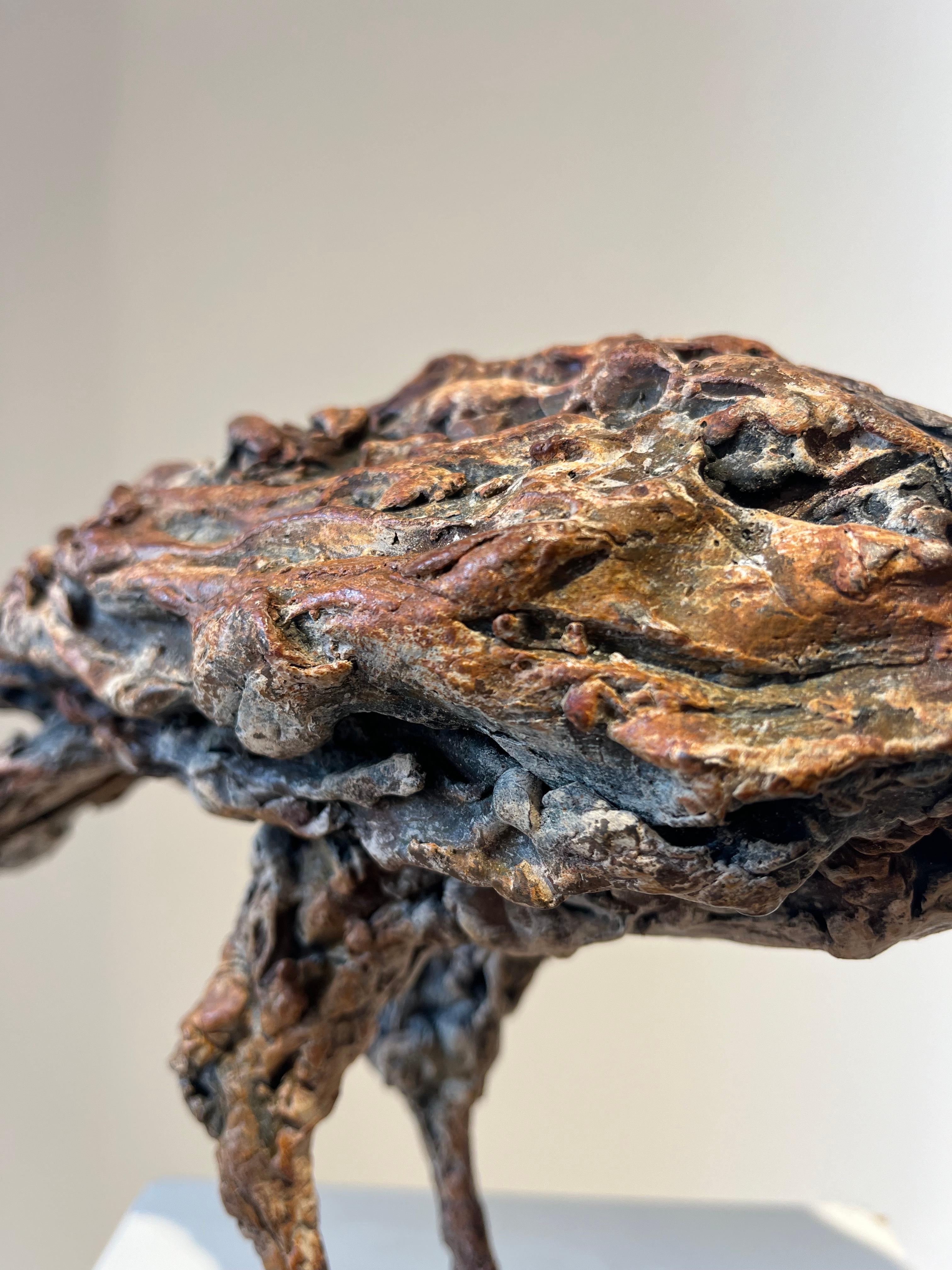 ''Busardo ratonero del desierto'', Escultura contemporánea de bronce Retrato de un busardo ratonero, Ave en venta 3