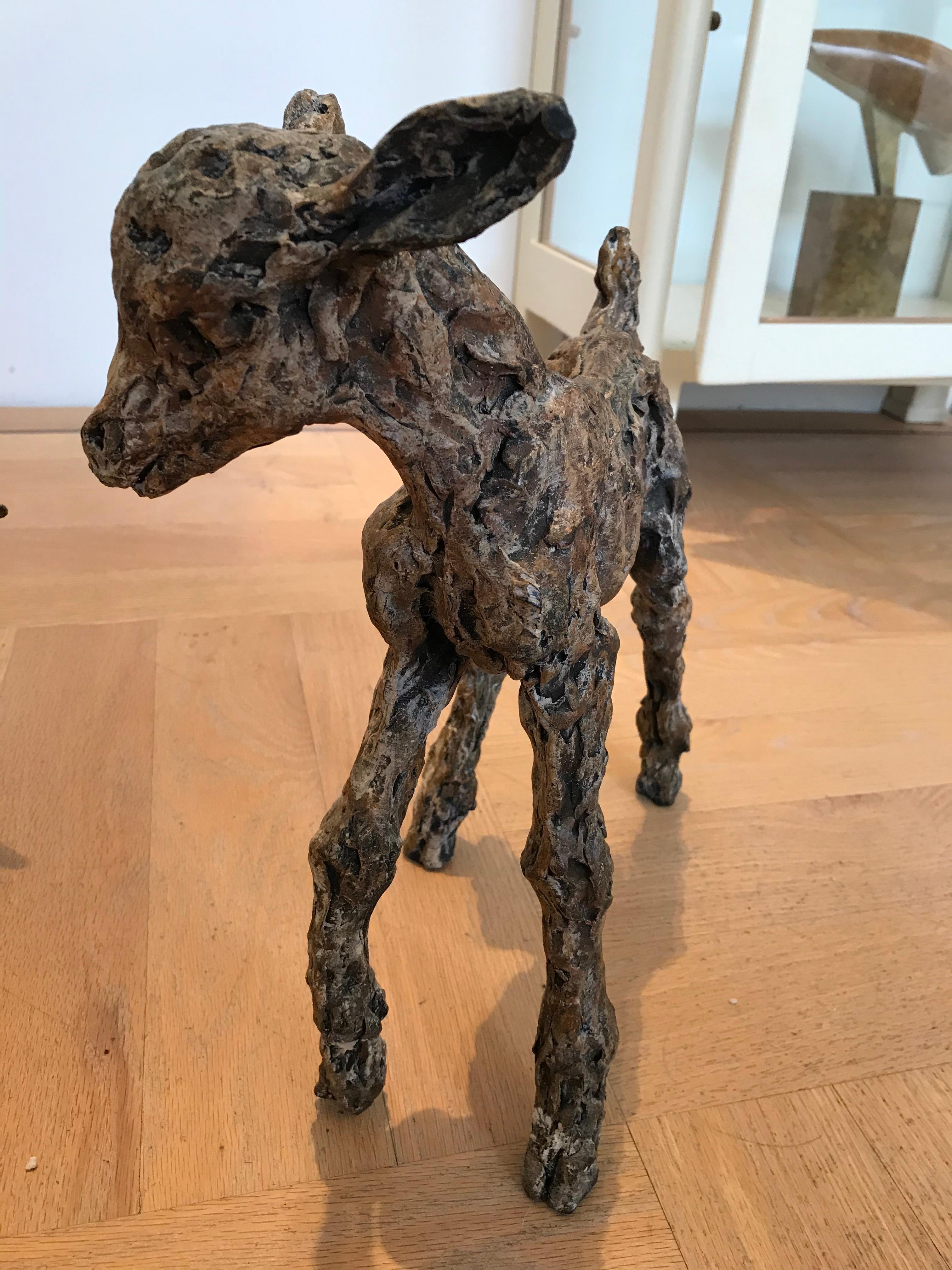 ''Goats Playing'', Contemporary Bronze Sculpture Portrait of Goats 5