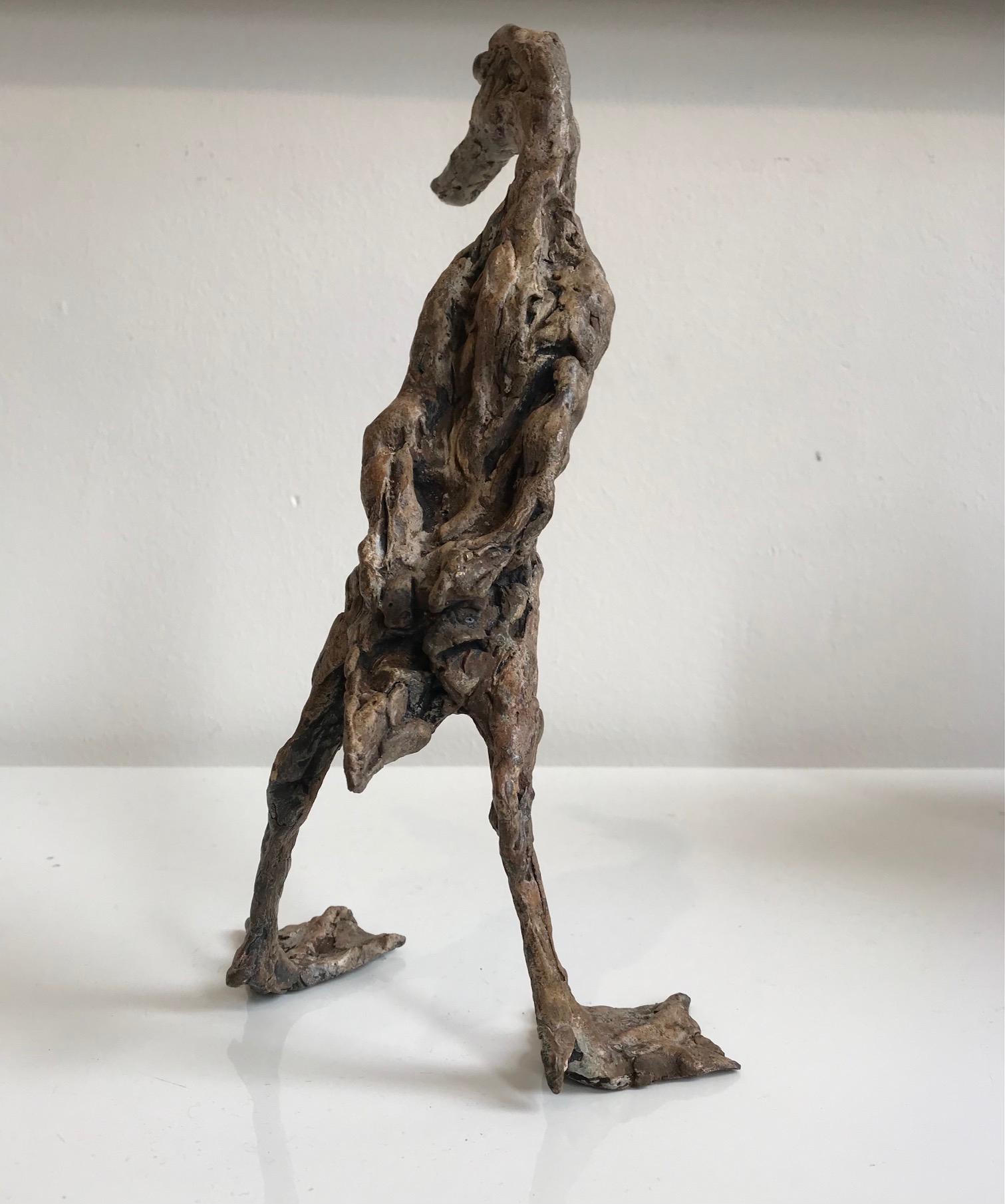 ''Pointy Duck'', Contemporary Bronze Sculpture Portrait of a Duck 5