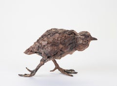 « Oiseau aquatique », sculpture contemporaine en bronze d'un portrait d'oiseau aquatique