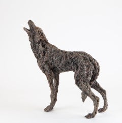''Wolf Lobo'' Contemporary Bronze Sculpture Portrait of a Wolf