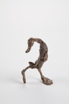 ''Zoeza'', Contemporary Bronze Sculpture Portrait of a Duckling, Duck