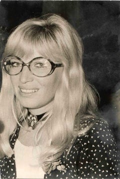 Vintage Portrait of Monica Vitti - Vintage B/W photo by ANSA - 1970s