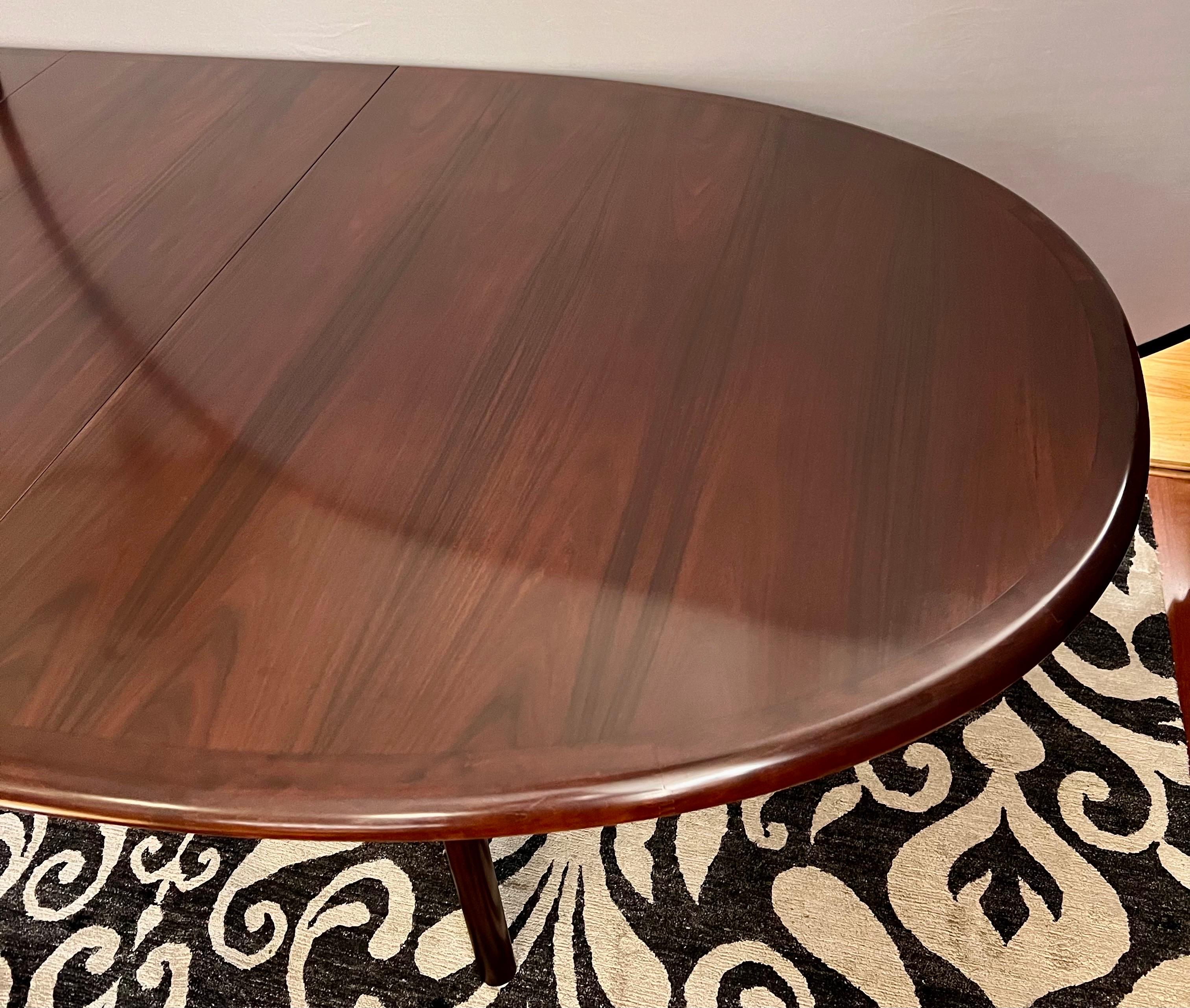 Ansager Mobler Danish Modern Rosewood Dining Set, Table&8 Chairs Schou Andersens 6