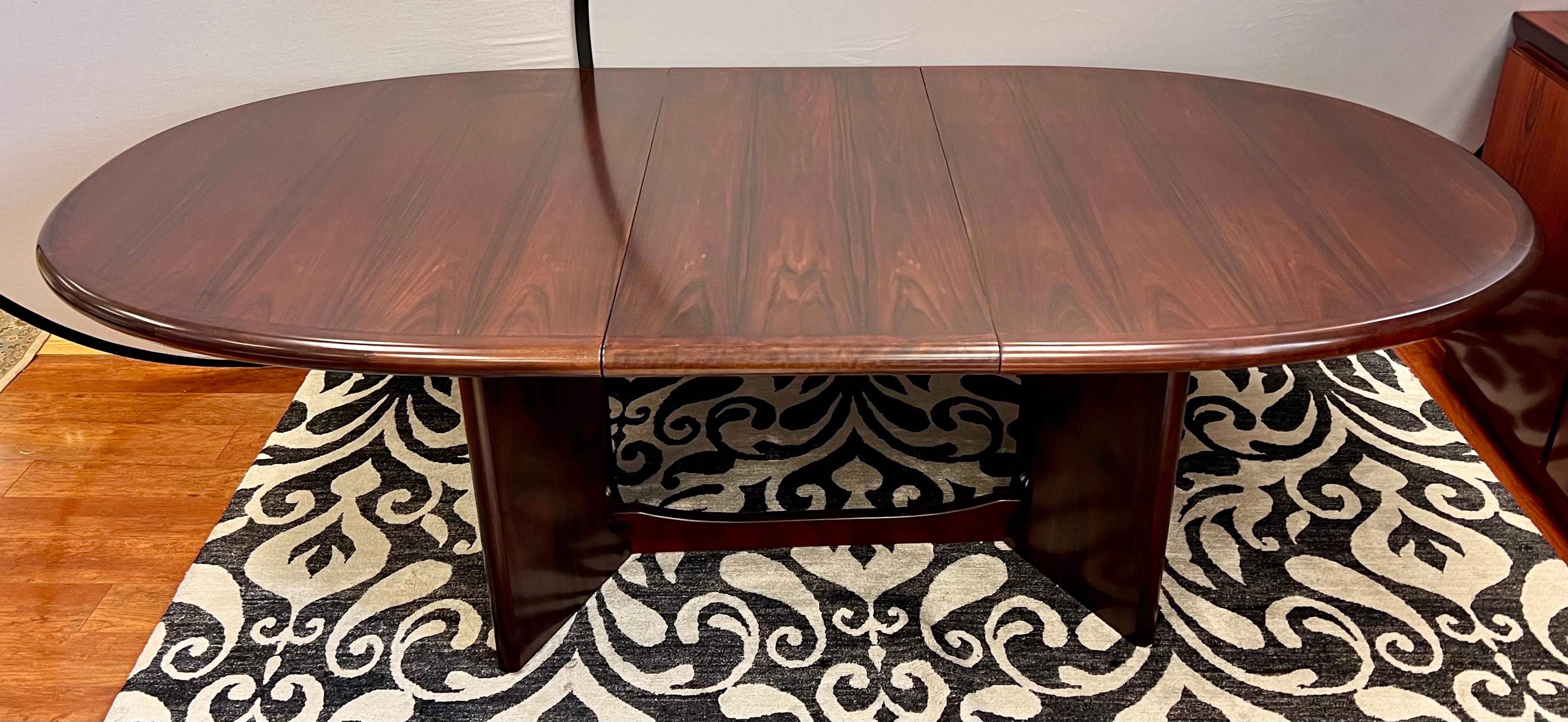 Ansager Mobler Danish Modern Rosewood Dining Set, Table&8 Chairs Schou Andersens 8