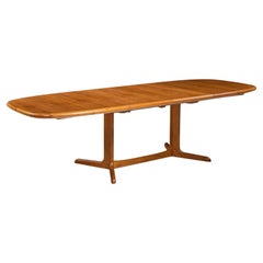 Ansager Mobler Danish Teak Hidden Leaf Expanding Dining Table with 2 Leaves