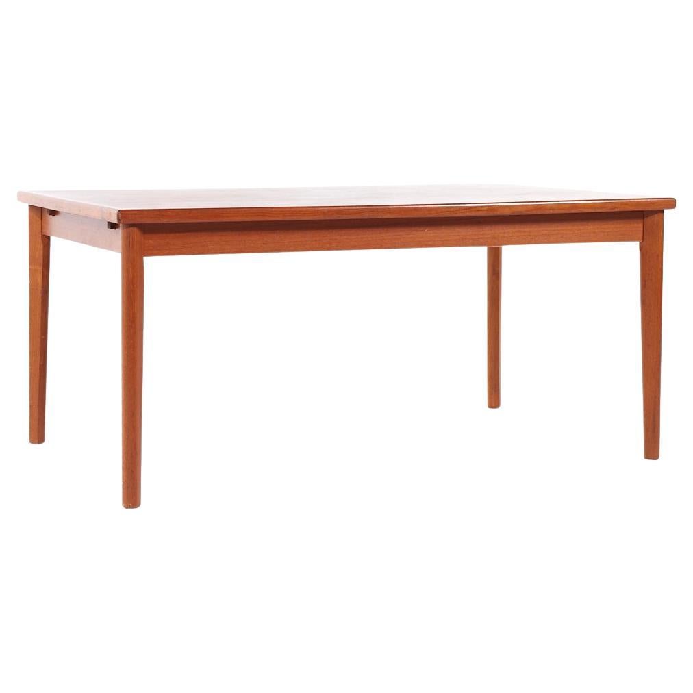 Ansager Mobler Style Mid Century Teak Hidden Leaf Dining Table For Sale