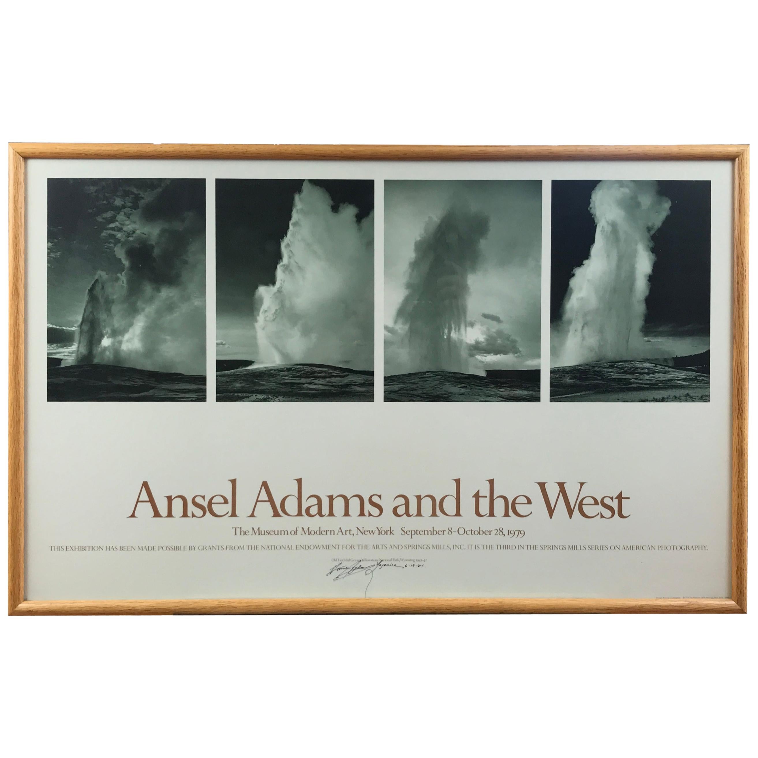 "Ansel Adams And The West" The Museum of Modern Art Signed Poster