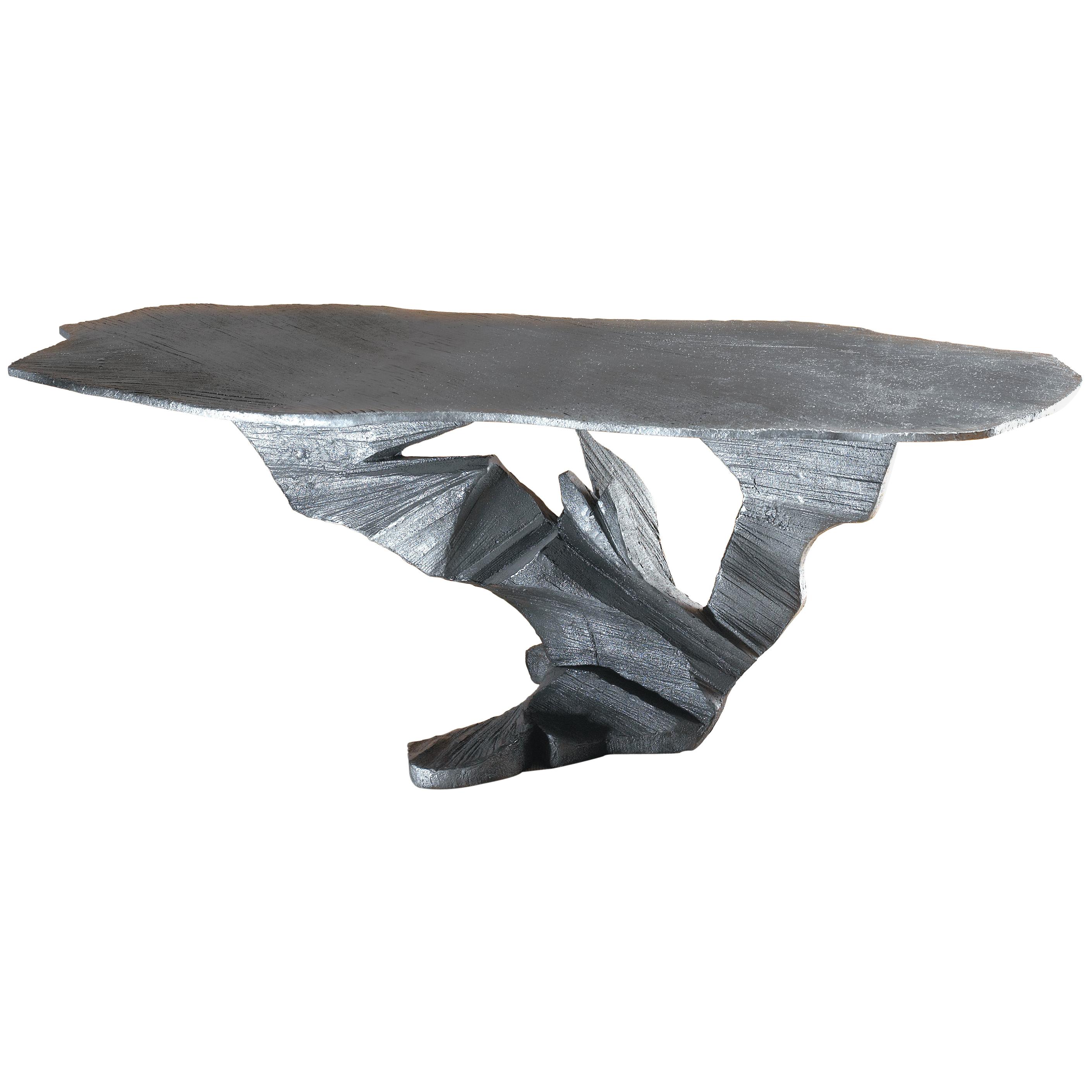 Ansel Adams Inspired Sculpted Cast Aluminum Table