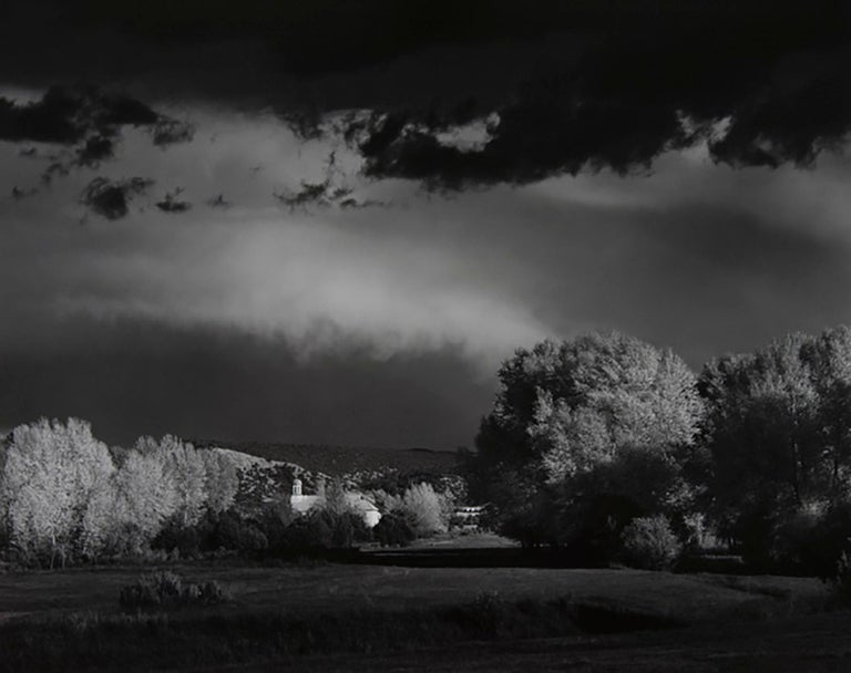 Ansel Adams Black and White Photograph - Autumn Storm, Las Trampas, Near Penasco, New Mexico, 1958