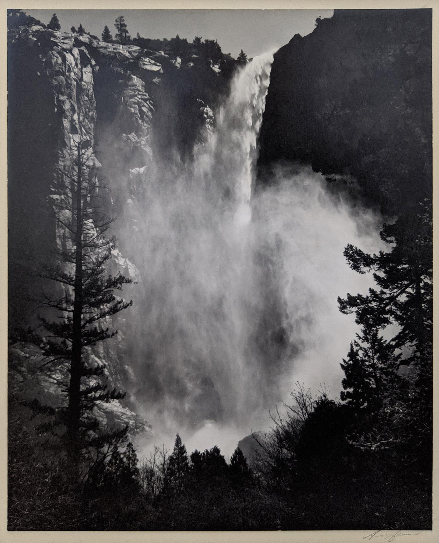 Ansel Adams Landscape Photograph - Bridalveil Falls, Yosemite National Park