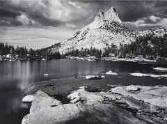 Retro Cathedral Peak and Lake, Yosemite National Park, CA