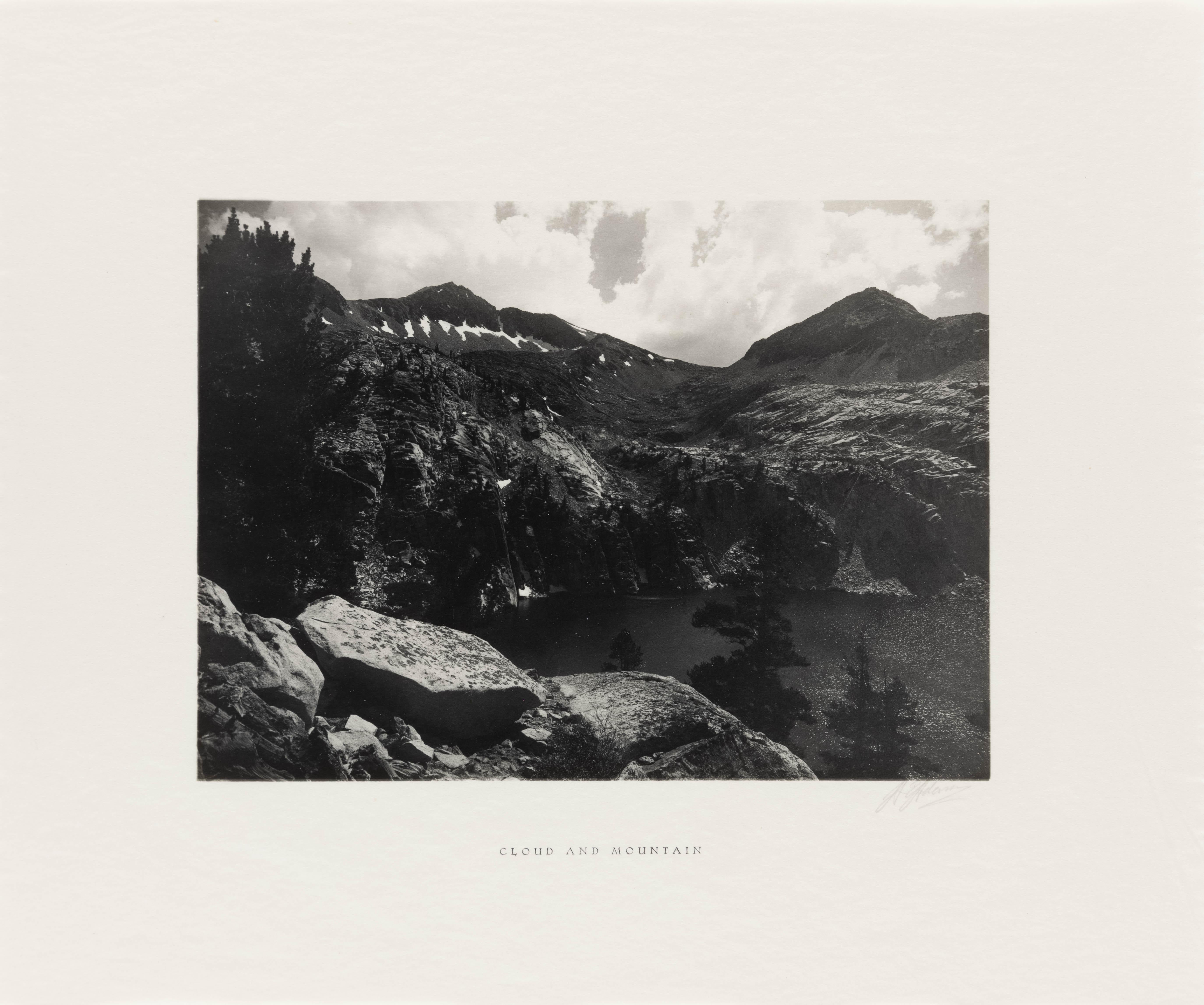 Cloud and Mountain, lac Marion, Southern Sierra - Photograph de Ansel Adams