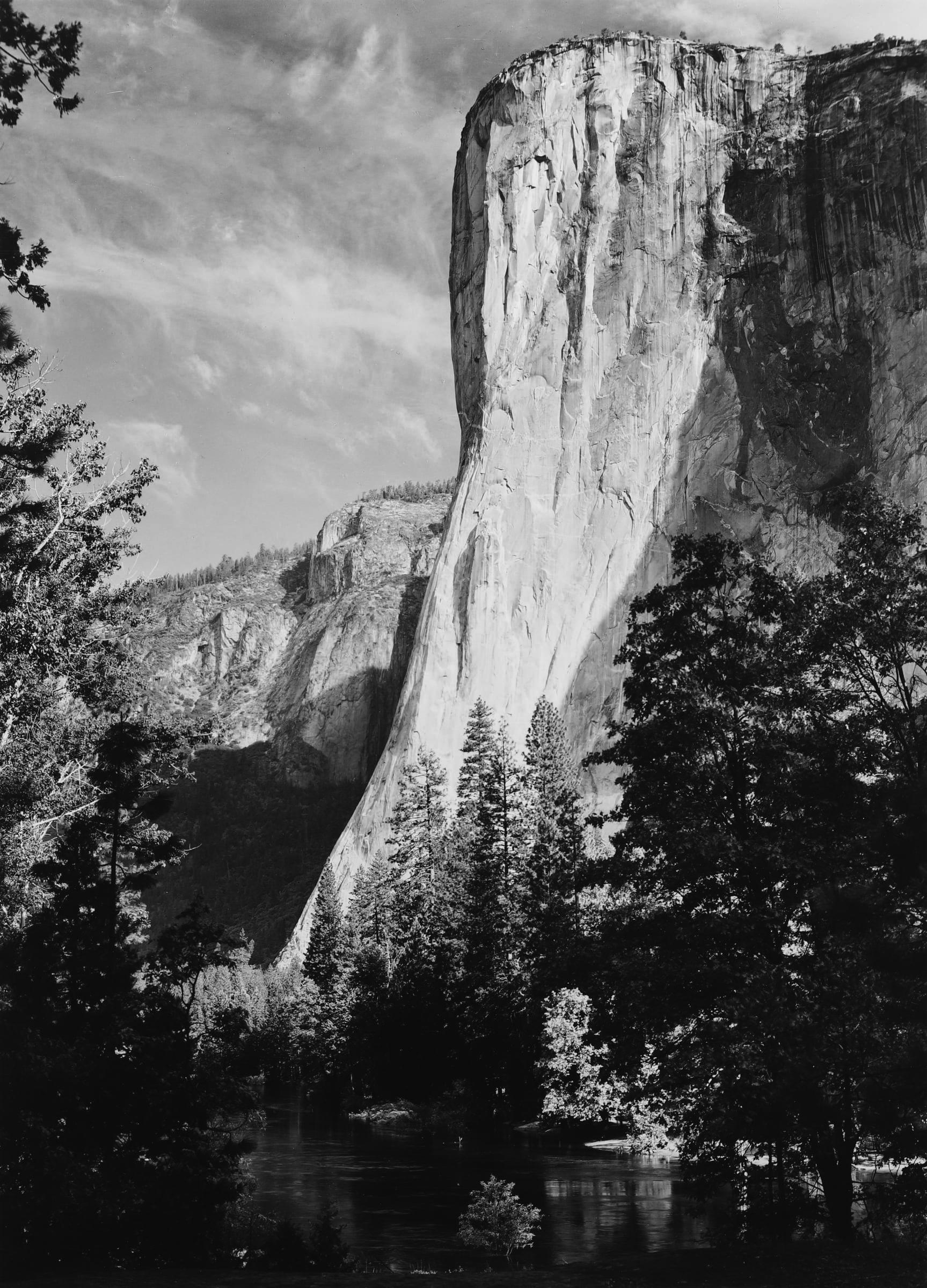 Ansel Adams Black and White Photograph - El Capitan, Morning, Yosemite Valley, California