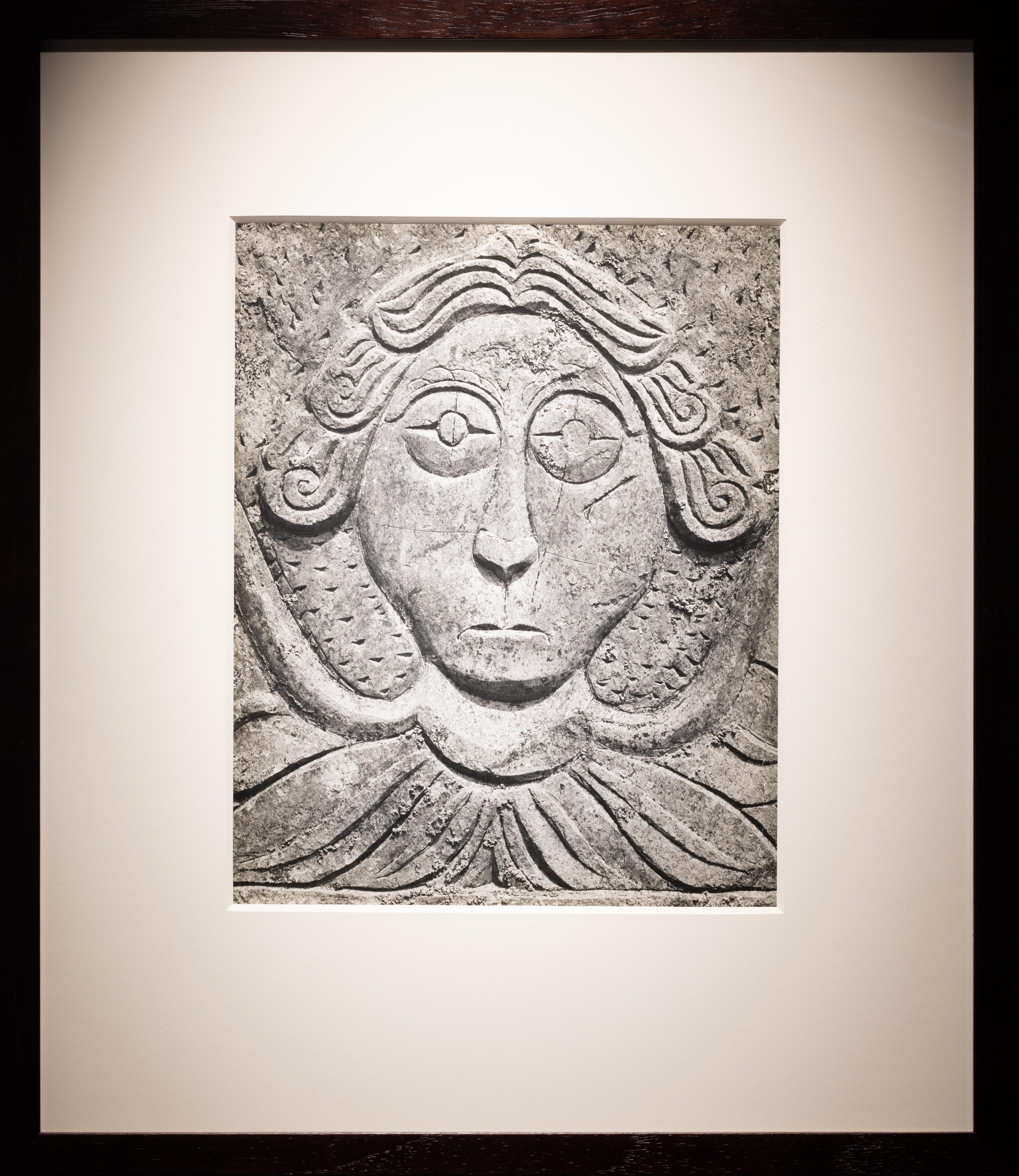 Gravestone Detail - Gris Black and White Photograph par Ansel Adams