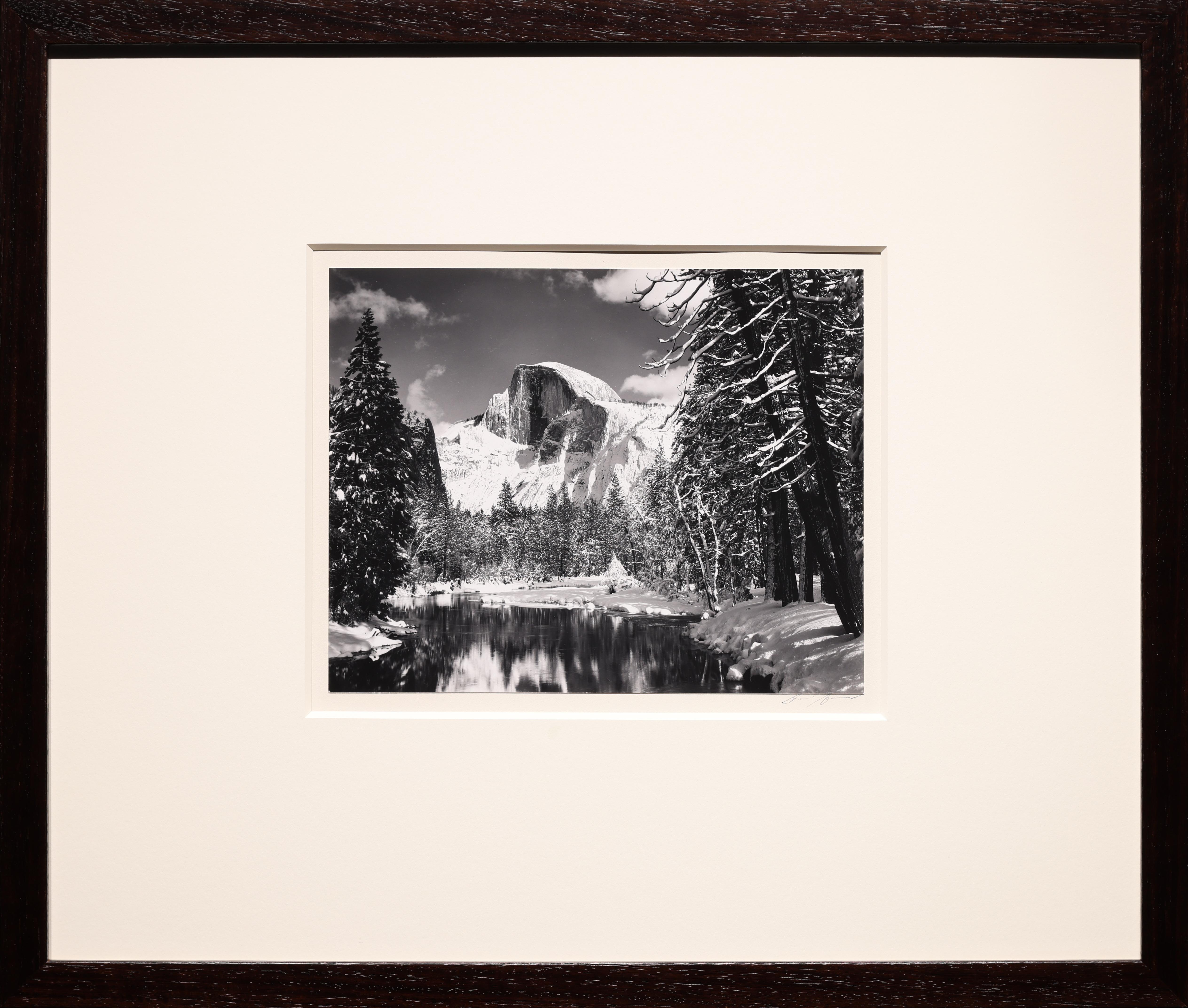 Half Dome, Fiume Merced, Inverno - Photograph di Ansel Adams