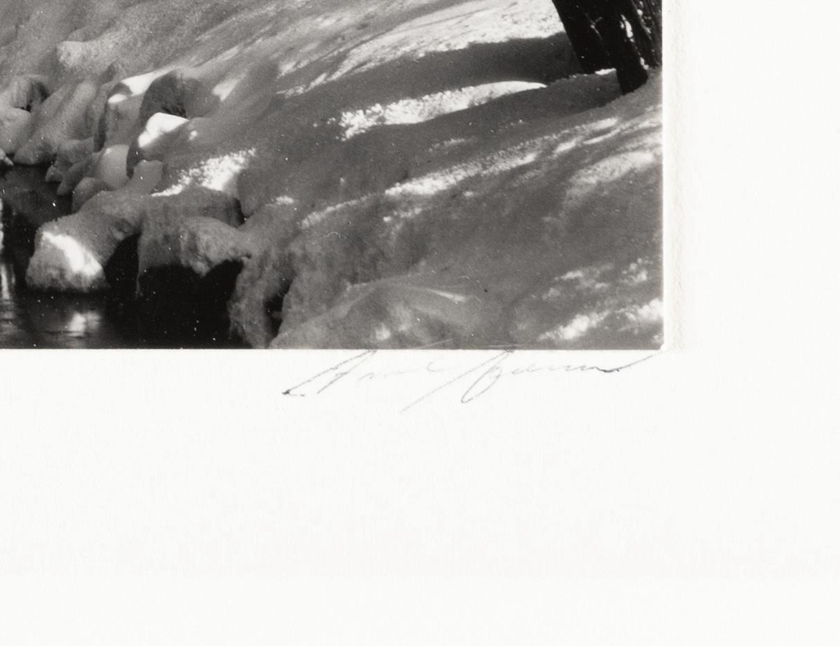 Questa splendida fotografia alla gelatina d'argento, realizzata a mano da uno degli assistenti di Ansel Adams sotto la sua supervisione negli anni '60, è firmata da Ansel Adams con l'inchiostro sotto l'immagine. Il timbro dell'artista 