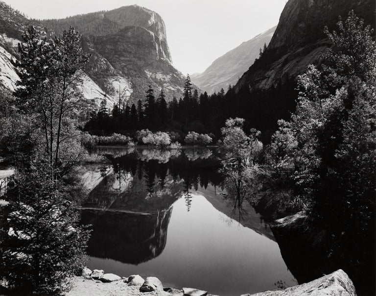 Ansel Adams Black and White Photograph - Mirror Lake, Yosemite, 1935