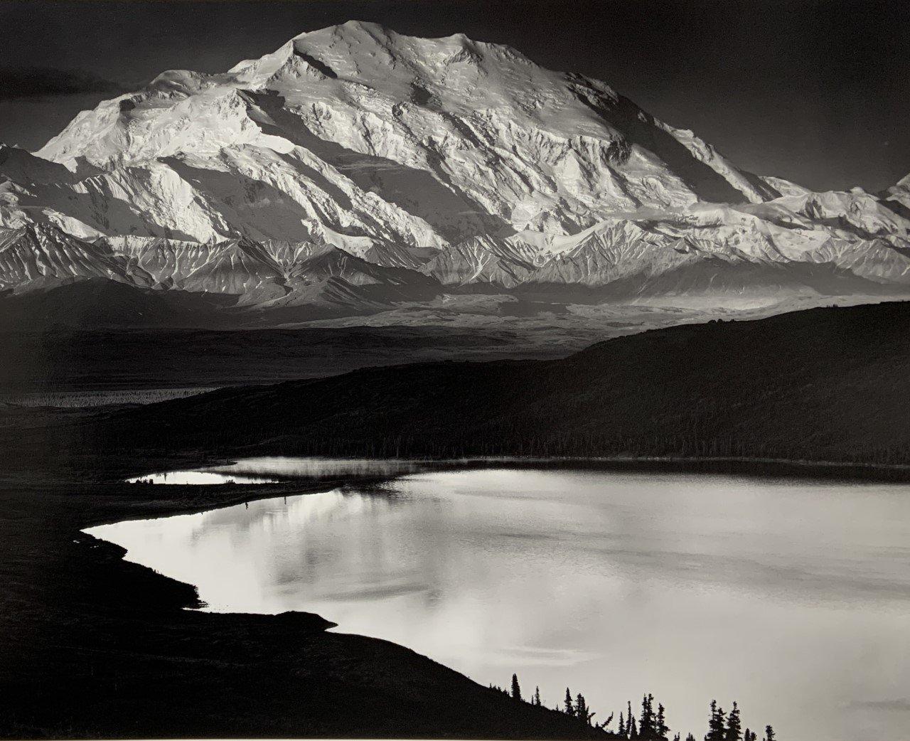 Ansel Adams Landscape Photograph - Mount McKinley and Wonder Lake,  Denali National Park, Alaska