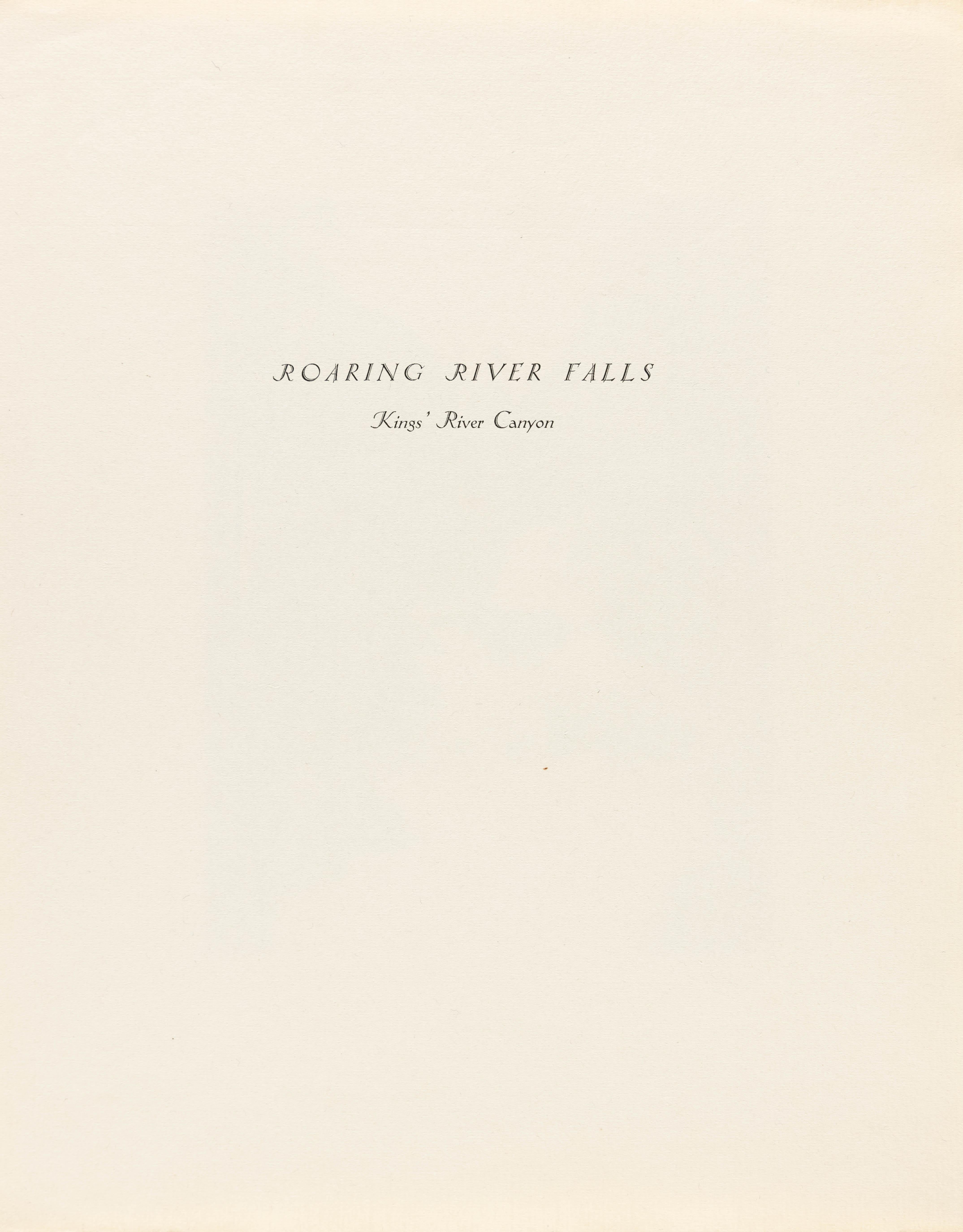 Roaring River Falls, Kings' River Canyon - Modern Photograph by Ansel Adams