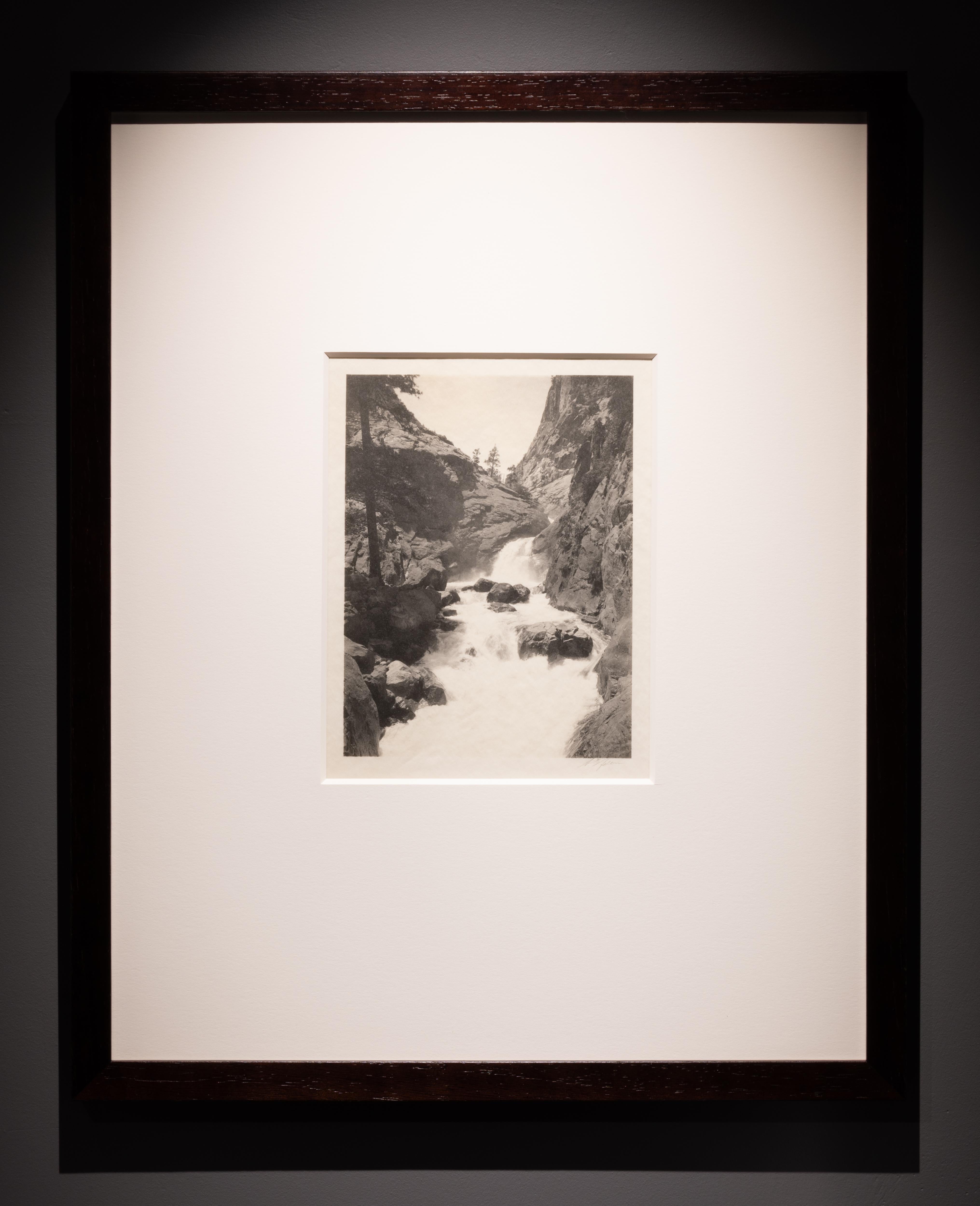 This vintage silver gelatin photograph, printed in the late 1920s on Kodak Vitava Athena paper, is signed in pencil beneath the image with a typeset title centered in the lower margin. This print was made c. 1927 for the Parmelian Prints of the High
