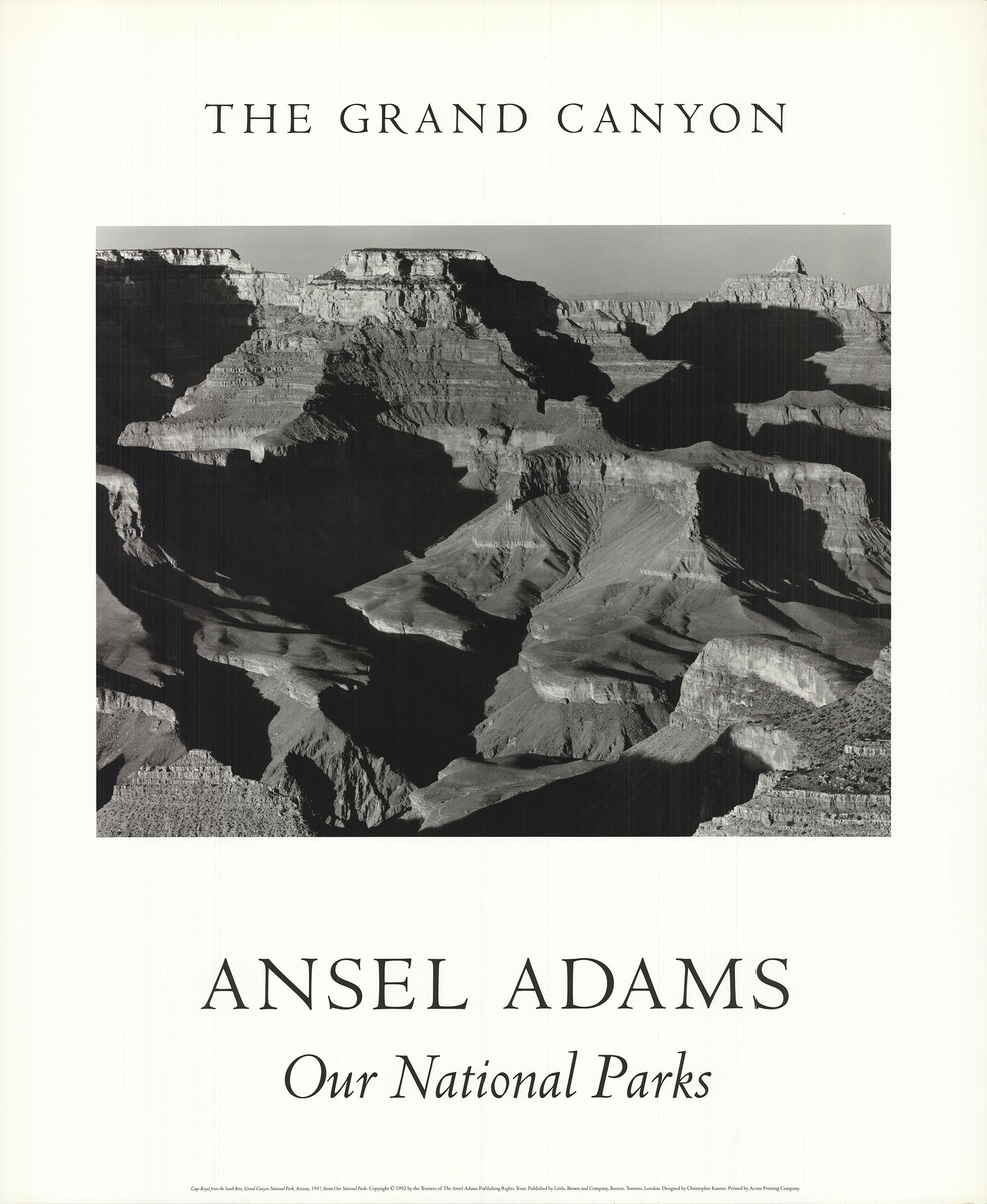 ANSEL ADAMS Cape Royal from the South Rim, Grand Canyon National Park Poster - Print by Ansel Adams