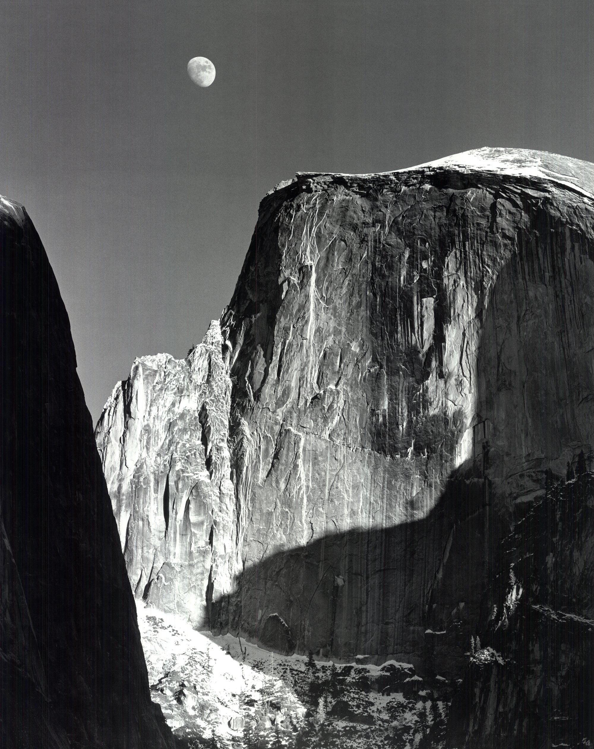 Ansel Adams 'Moon and Half Dome' 1997- Vintage For Sale 1