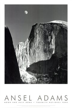 Ansel Adams 'Moon and Half Dome' 1997- Vintage