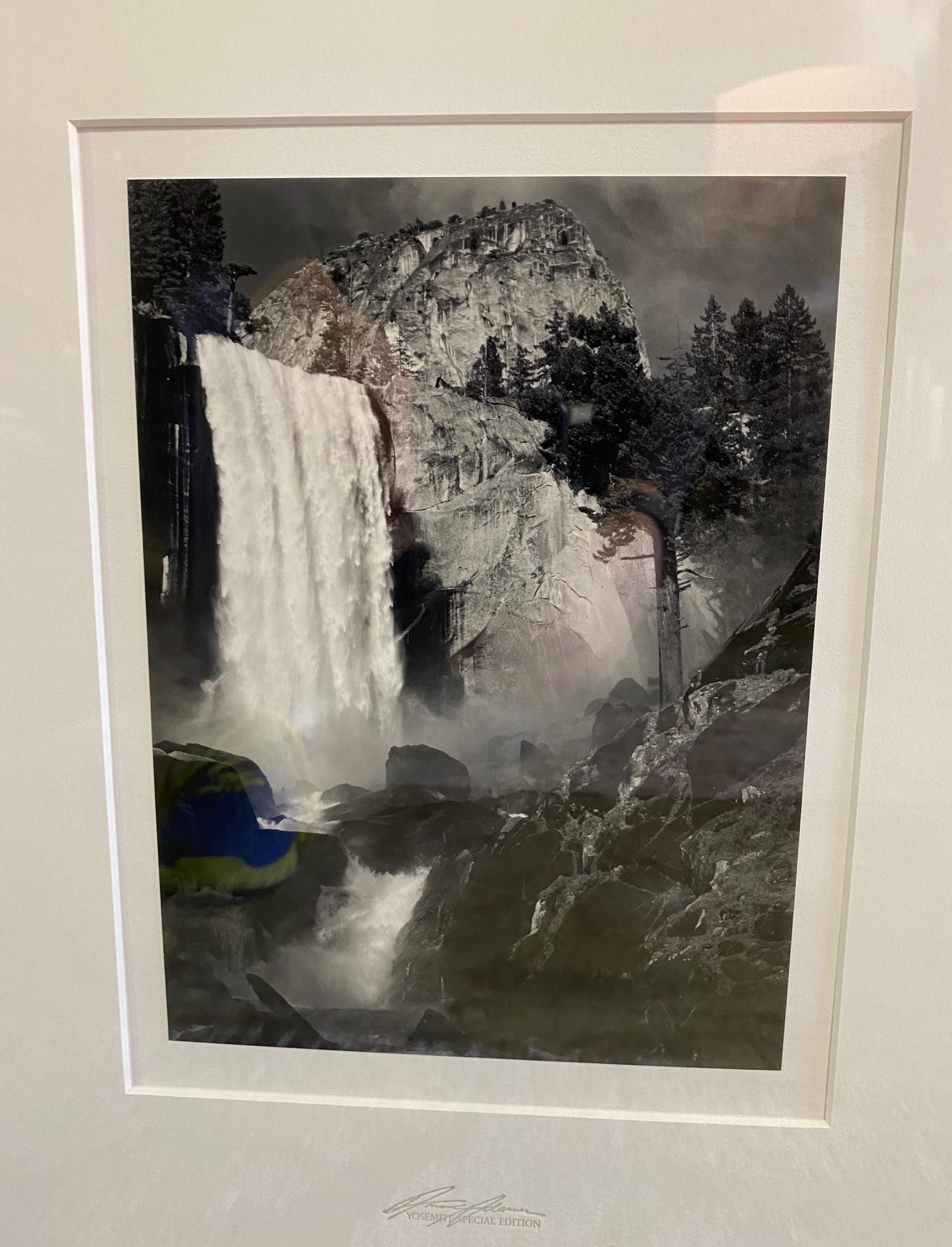 Modern Ansel Adams Special Edition Yosemite Silver Gelatin Photograph Print Vernal Fall