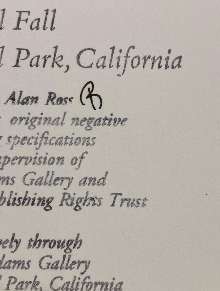 Ansel Adams Special Edition Yosemite Silver Gelatin Photograph Print Vernal Fall For Sale 2