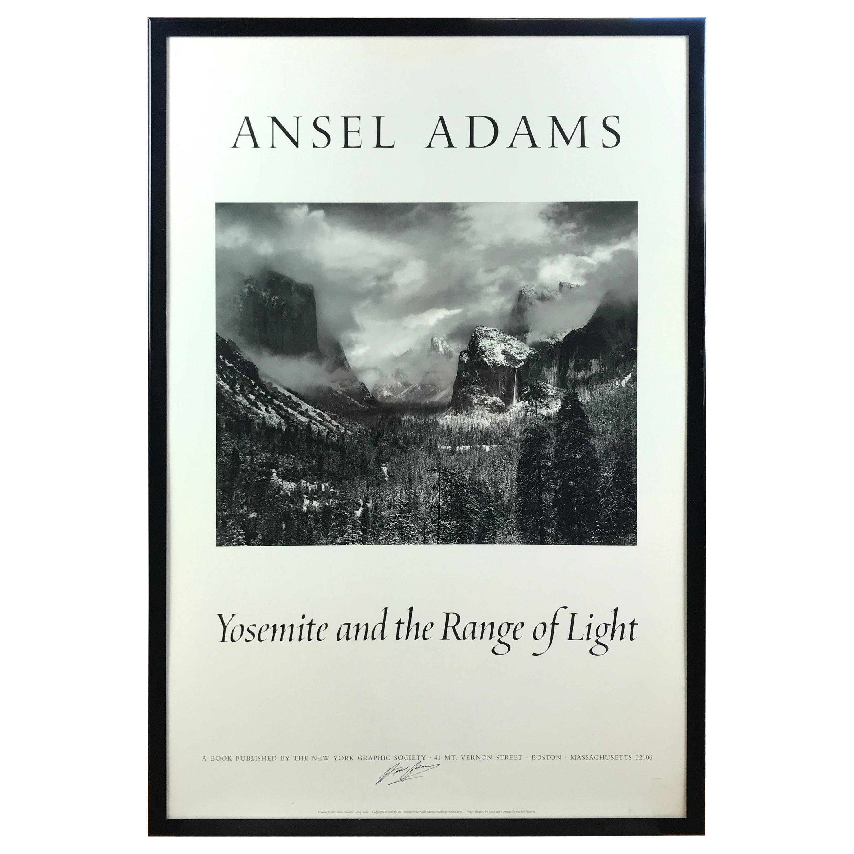 Ansel Adams "Yosemite and the Range of Light" Poster Signed