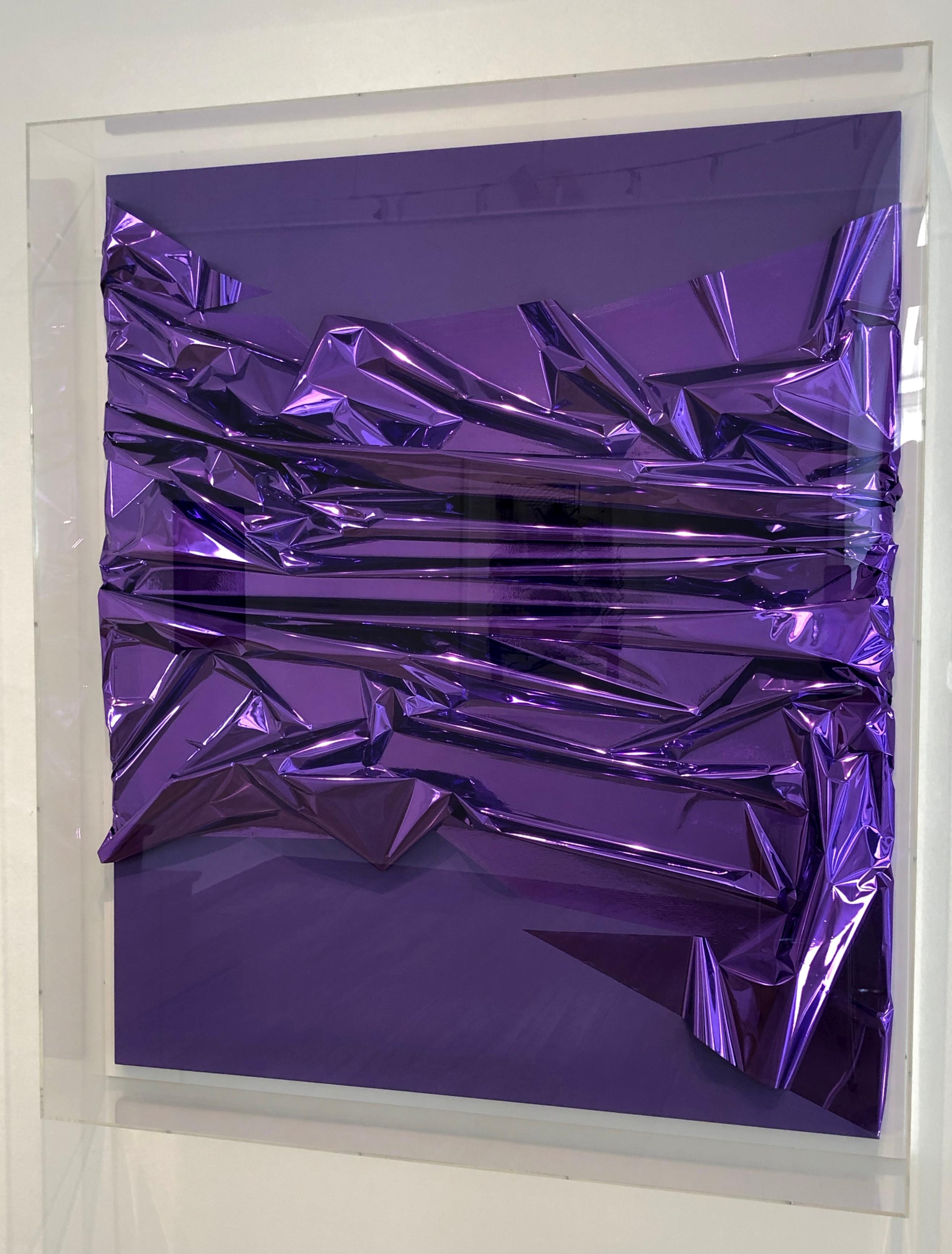 Untitled Untitled, 2007, foil painting, mixed media, abstract art object, purple For Sale 1