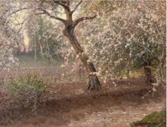 Anshelm Schultzberg, Summer Evening Garden with Blossoming Trees, Stubbsund