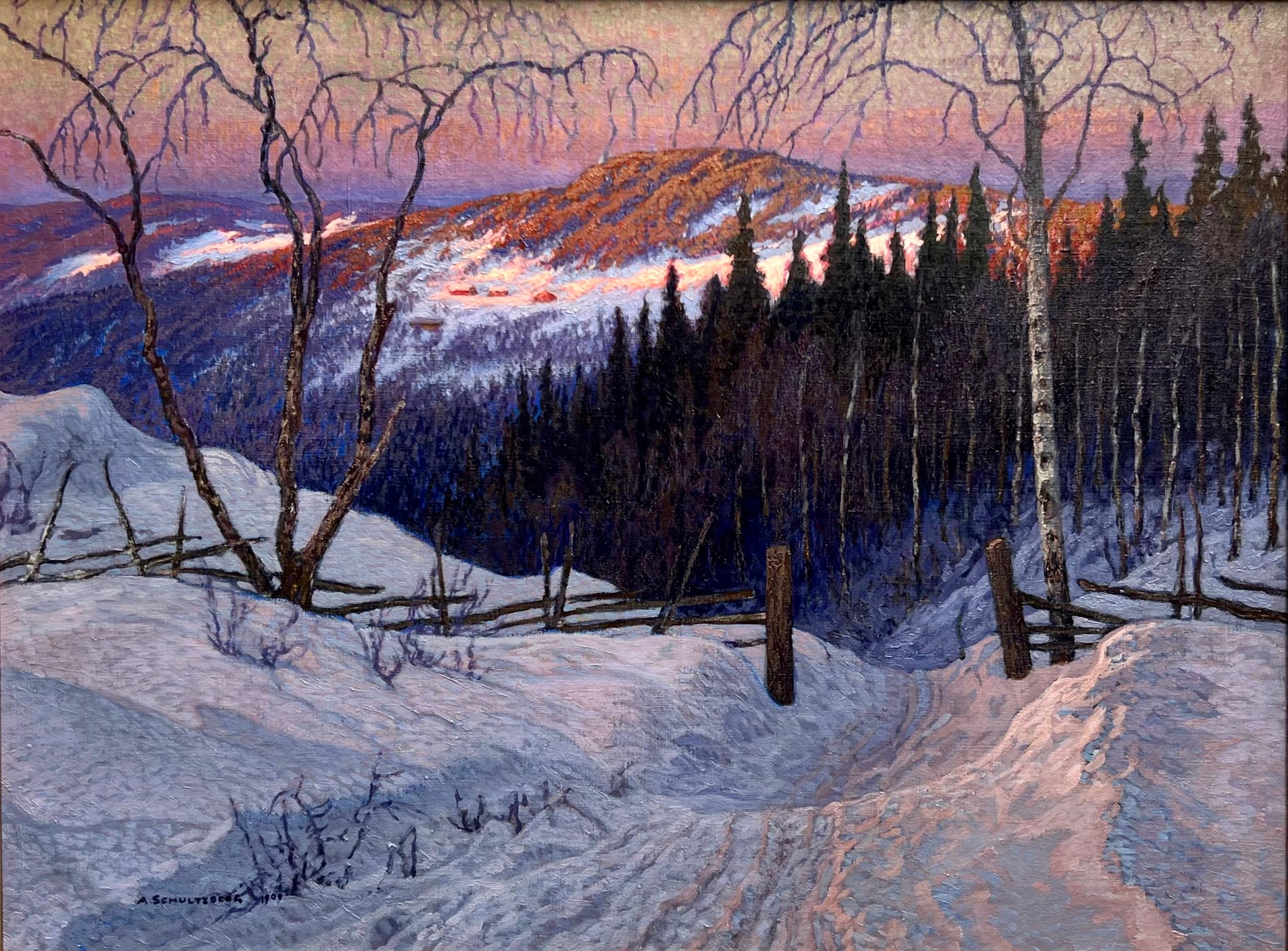 Resplandor invernal - Painting de Anselm Schultzberg